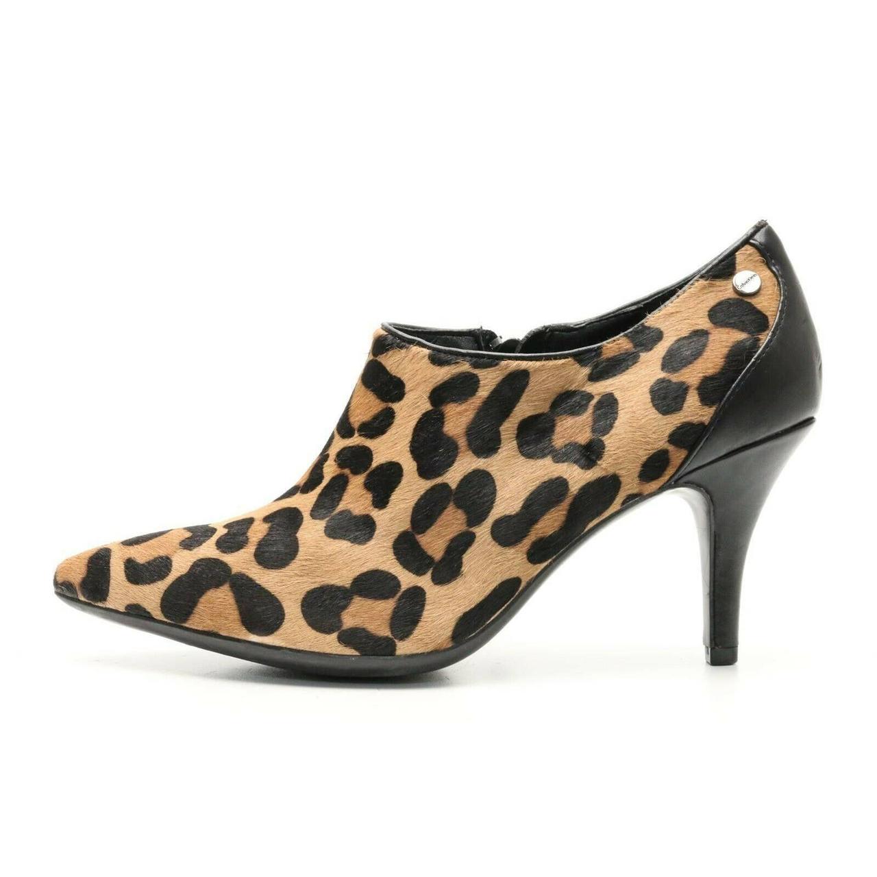 Calvin klein leopard booties best sale