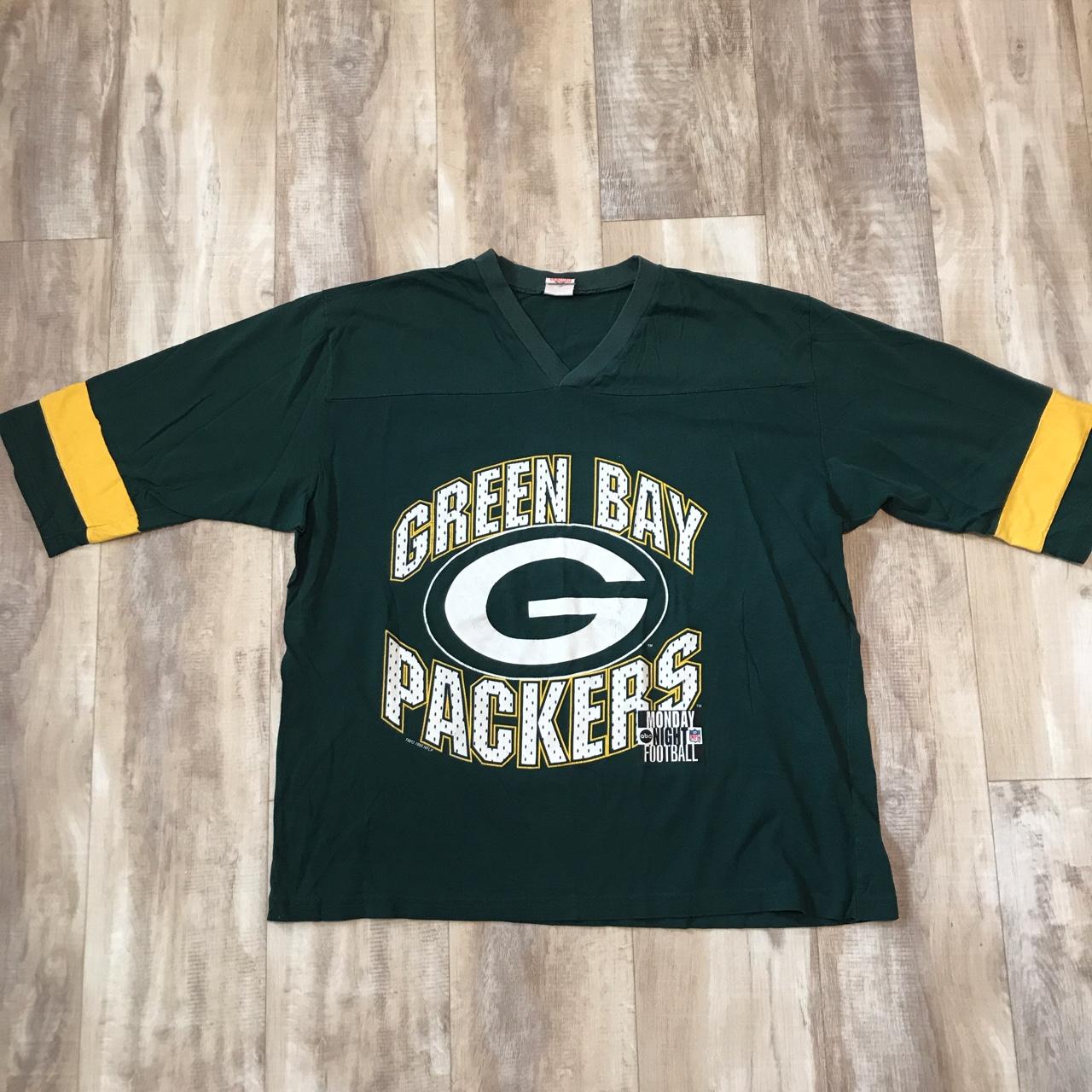 Vintage 1995 Green Bay Packers tee. 3/4 sleeve. - Depop