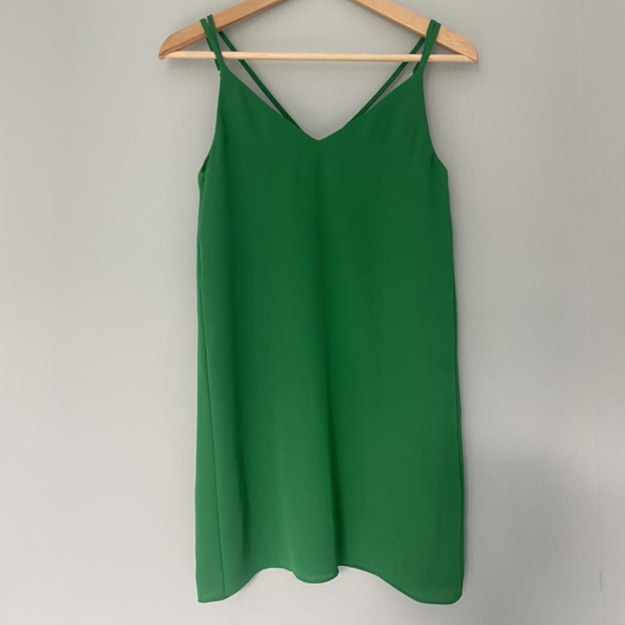 Topshop green hot sale slip dress