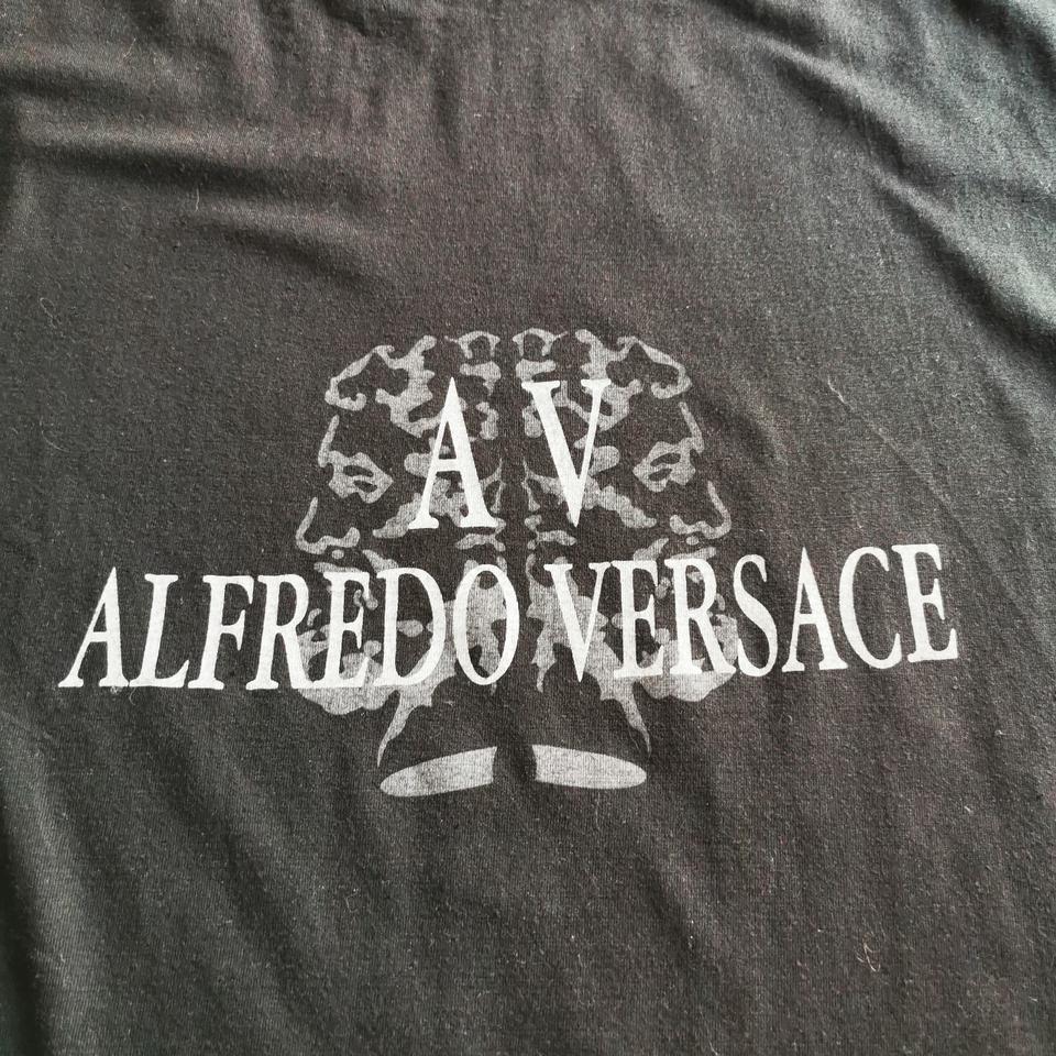 Vintage 90's Alfredo Versace Yellow and Grey Zip Up - Depop