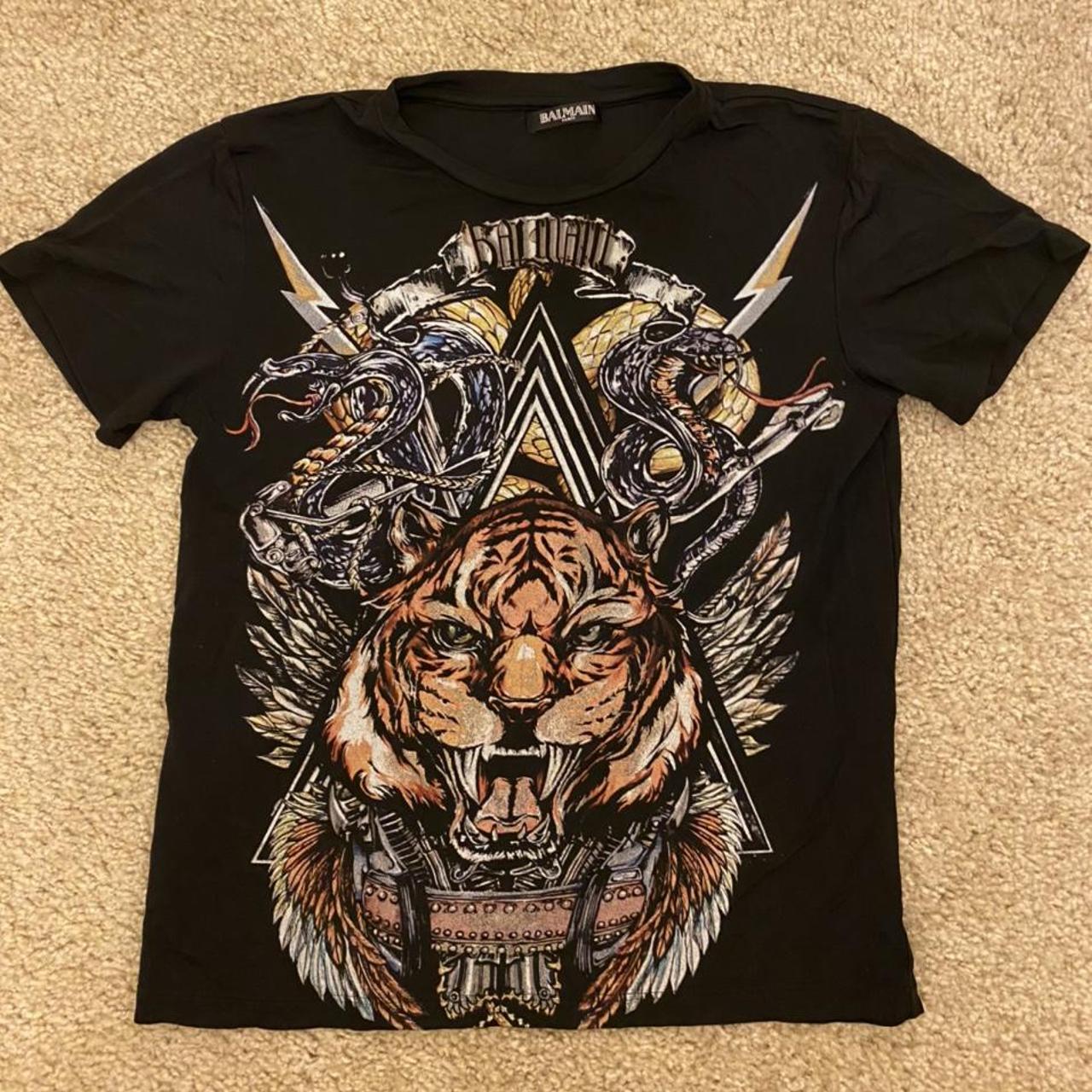 balmain tiger t shirt