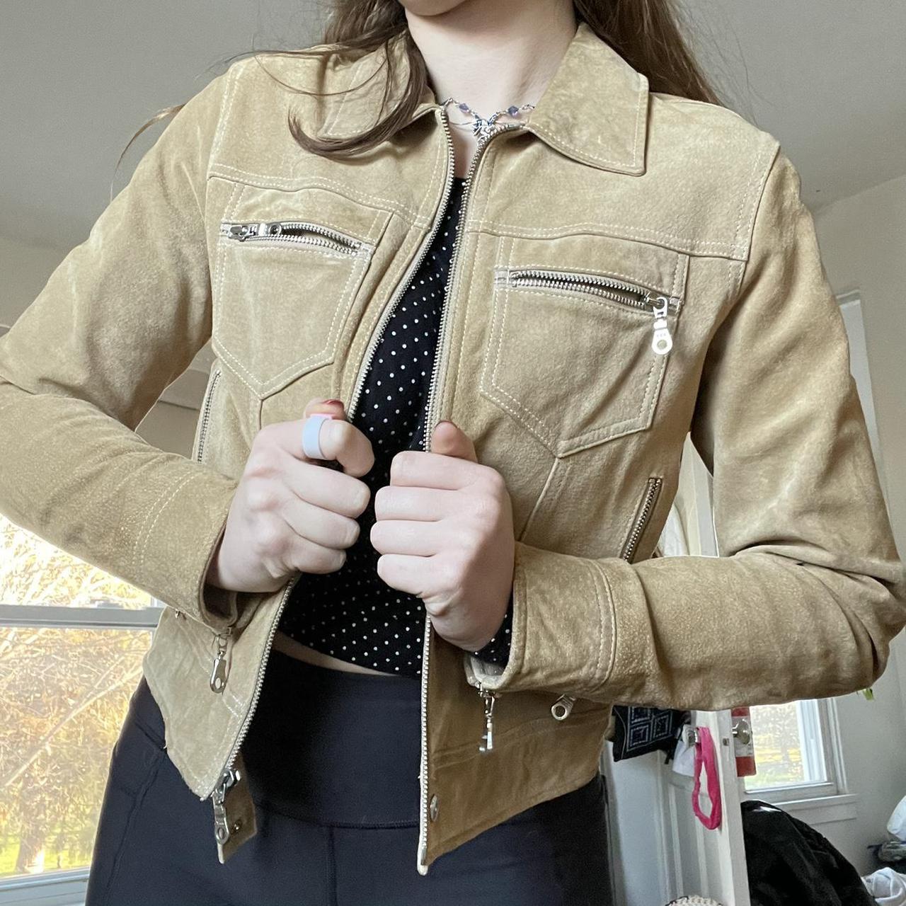 depop leather jacket