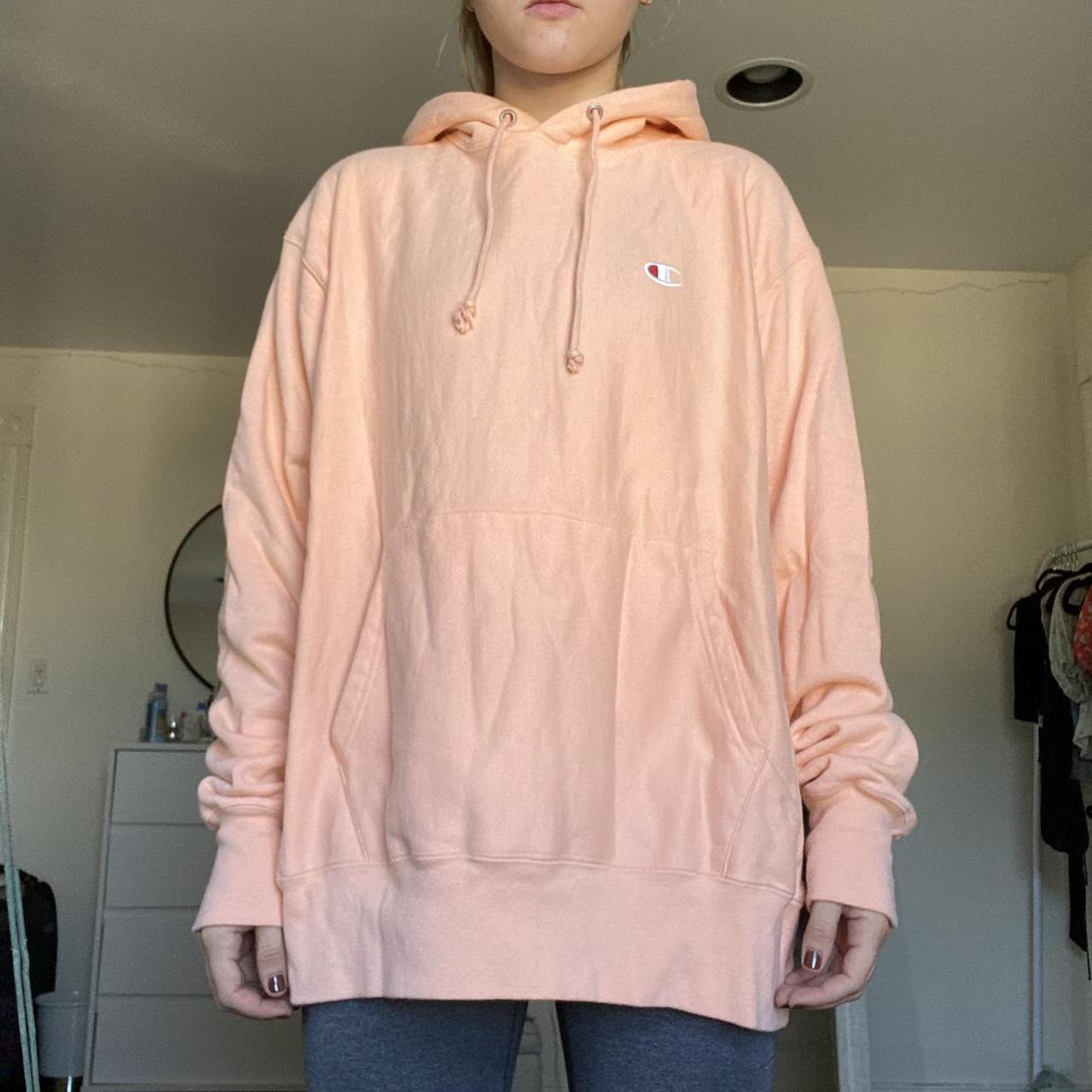 Hoodie neon peach Depop