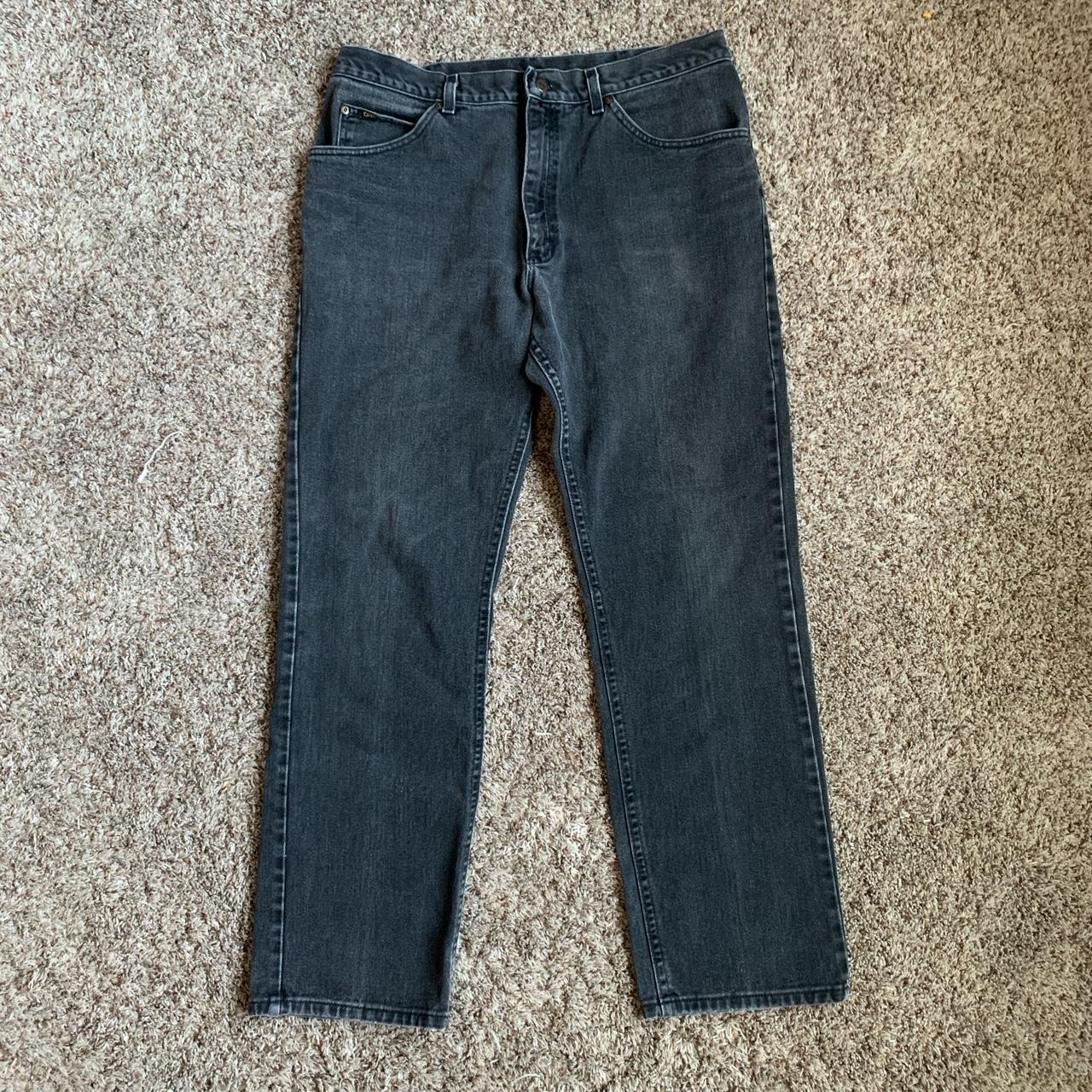 Vintage Black Lee Jeans nice faded condition no... - Depop