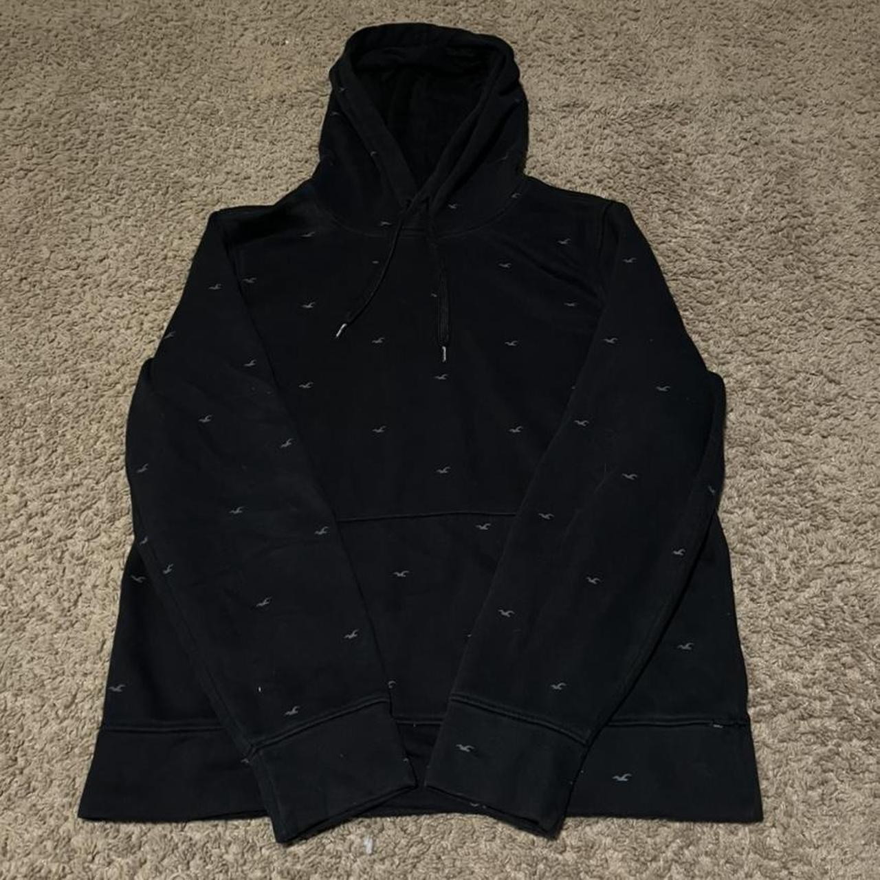 cool hollister hoodie with eagle logo all over... - Depop