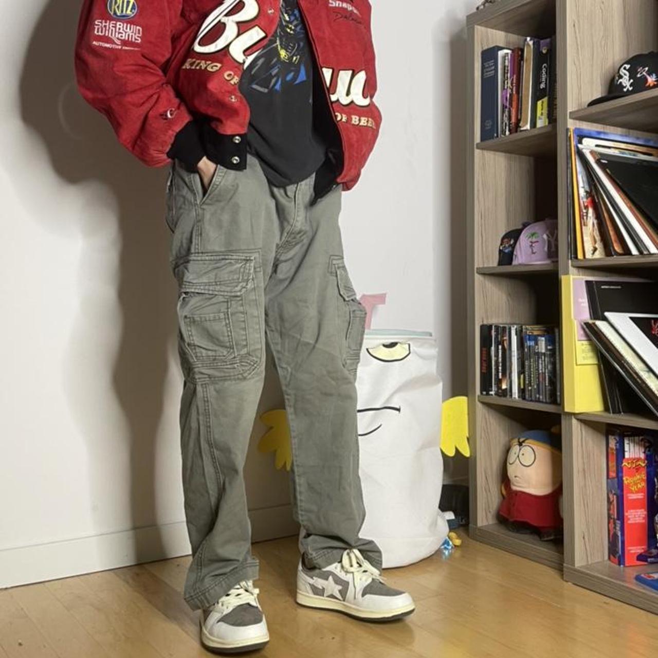 Dover Street Market Men's Grey and Green Trousers (2)