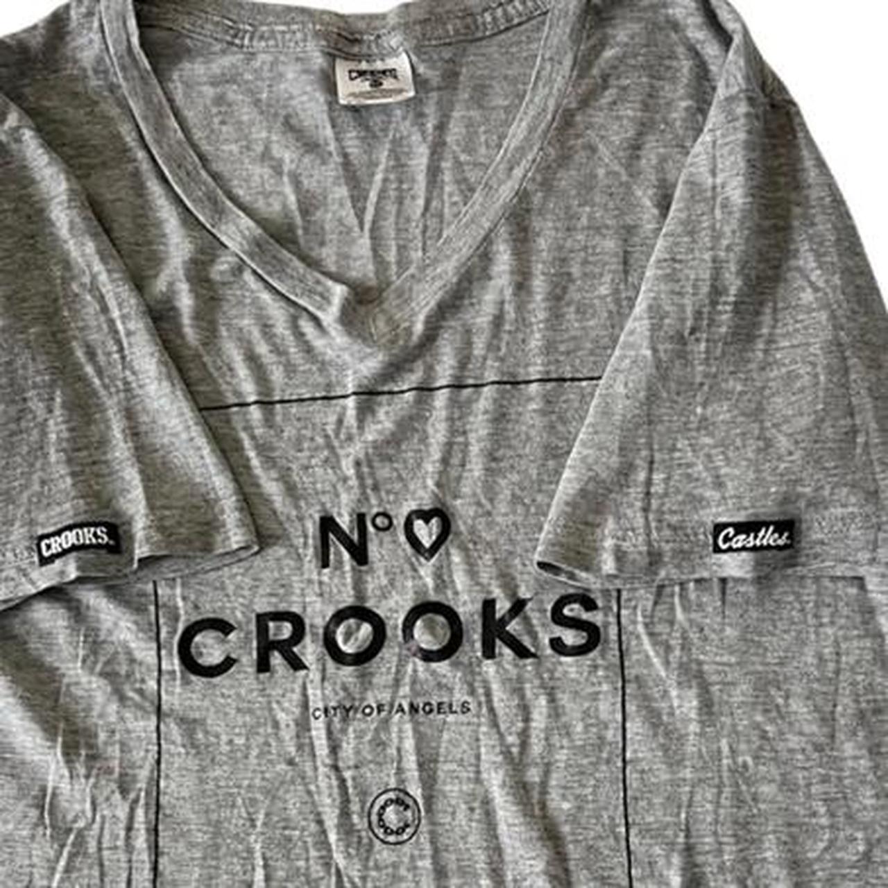 Crooks & Castles Women's Grey and Black T-shirt (4)