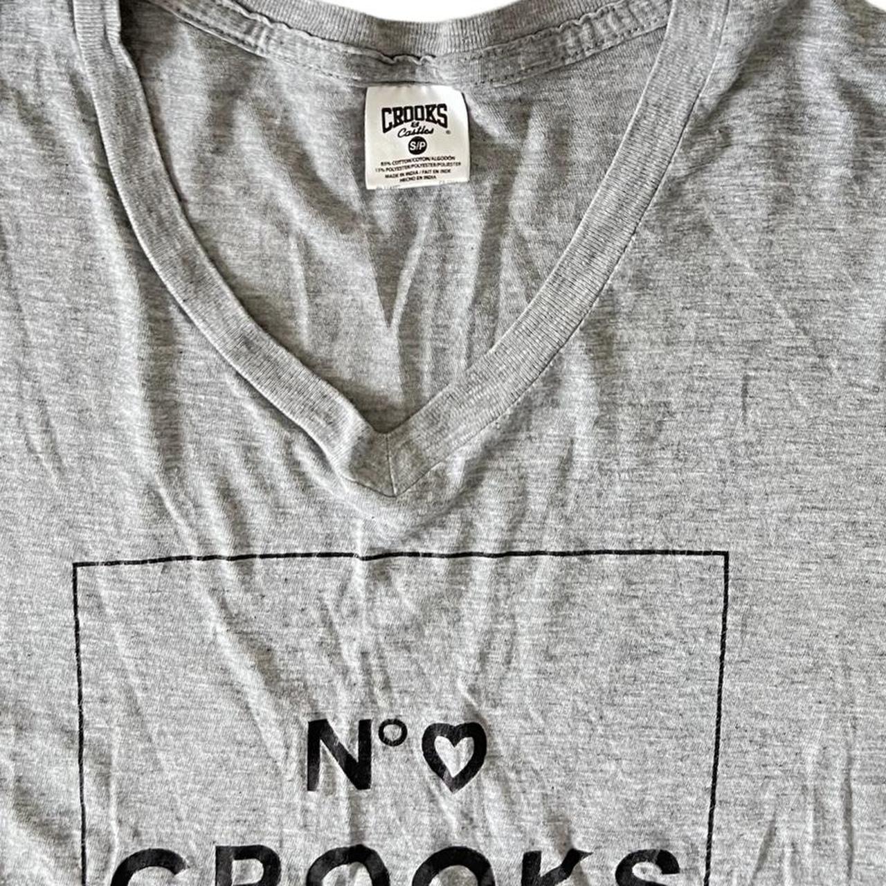 Crooks & Castles Women's Grey and Black T-shirt (3)