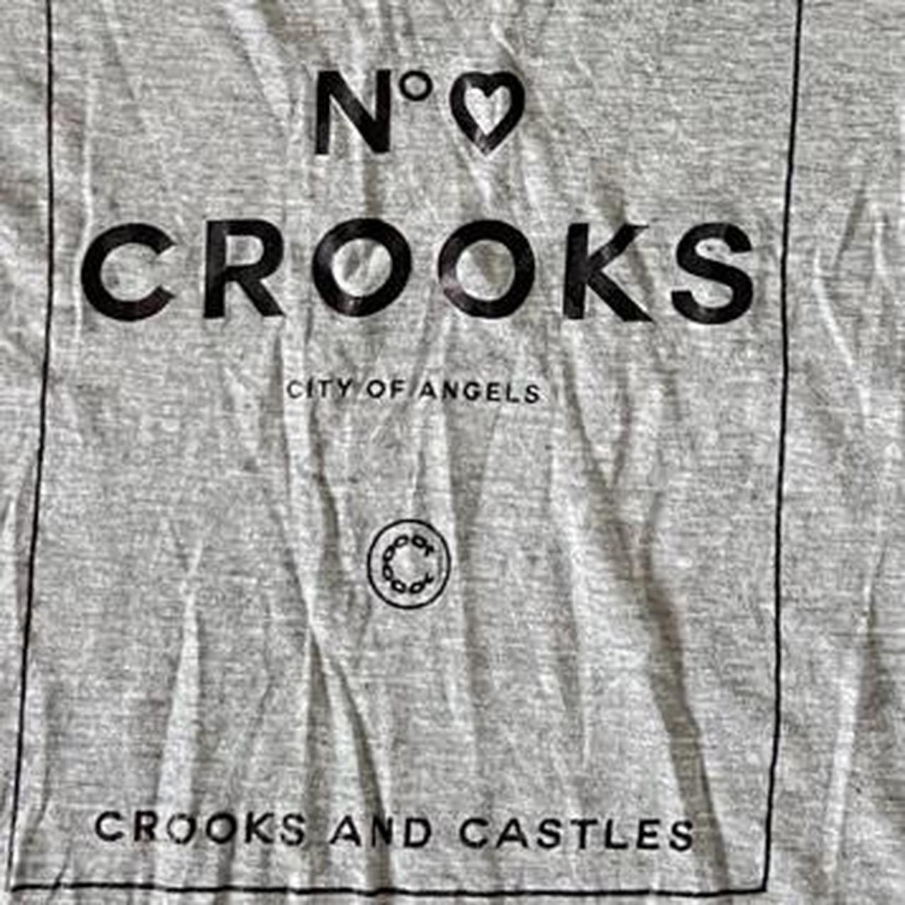 Crooks & Castles Women's Grey and Black T-shirt (2)