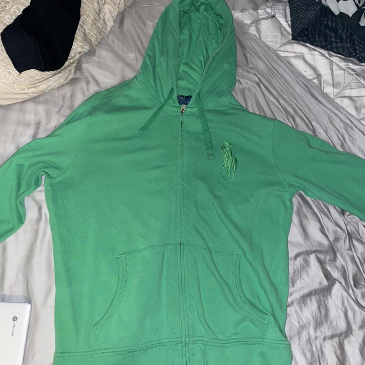 Ralph Lauren Men's Green Hoodie | Depop