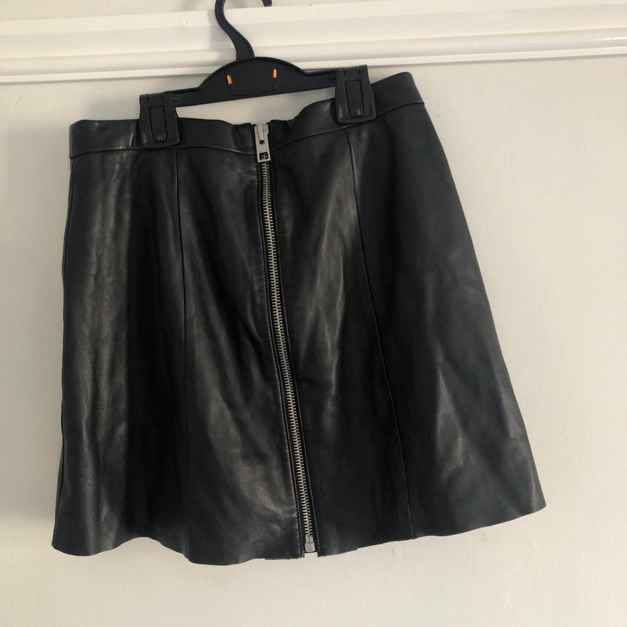 A line leather skirt from all saints. Super soft... - Depop