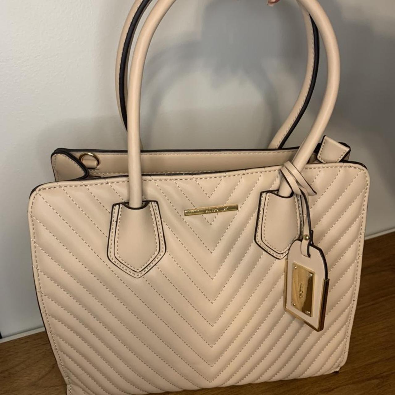 Aldo Blush Tan Tote Bag Detachable Shoulder