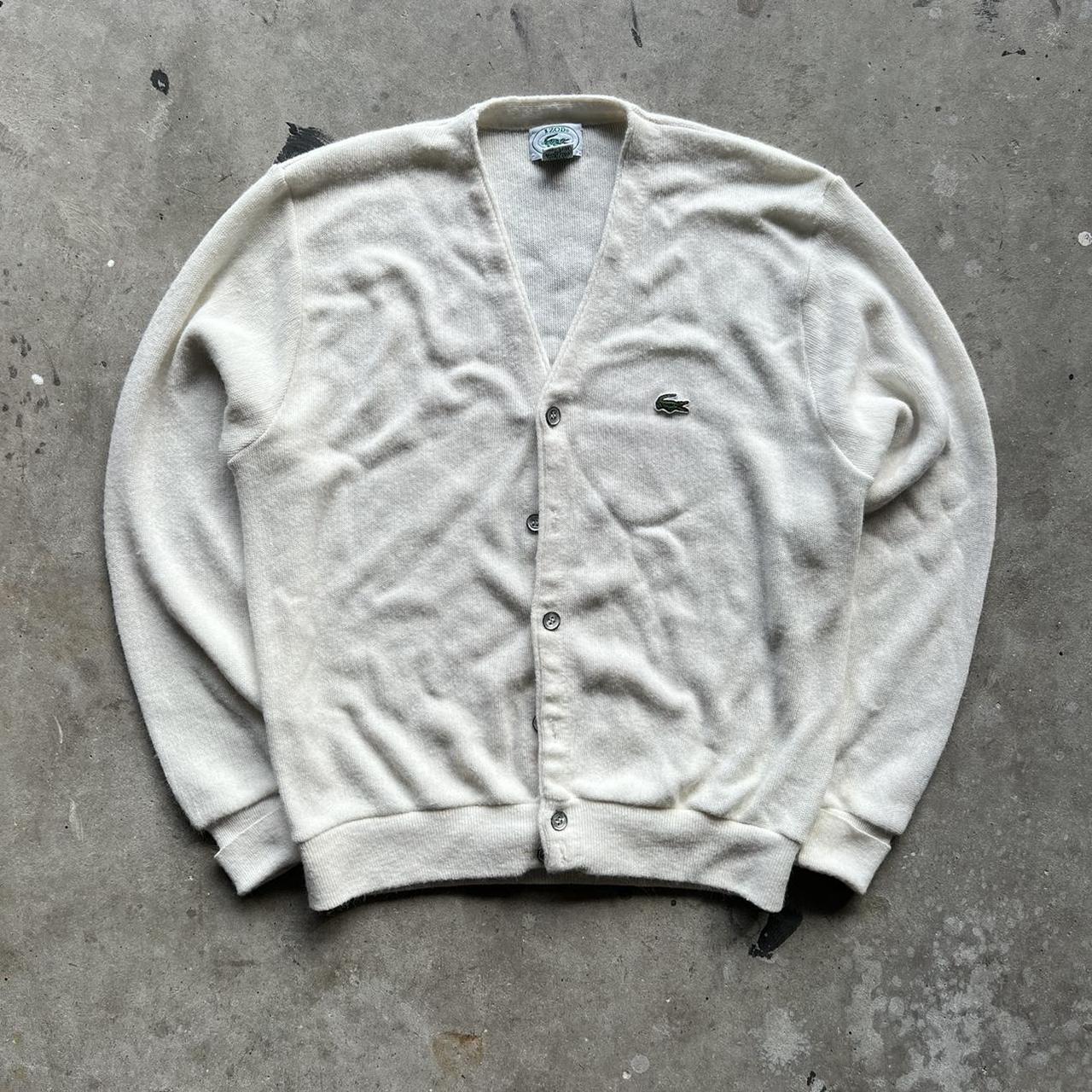 Product Image 1 - Vintage 90s Lacoste cream cardigan

chest:
