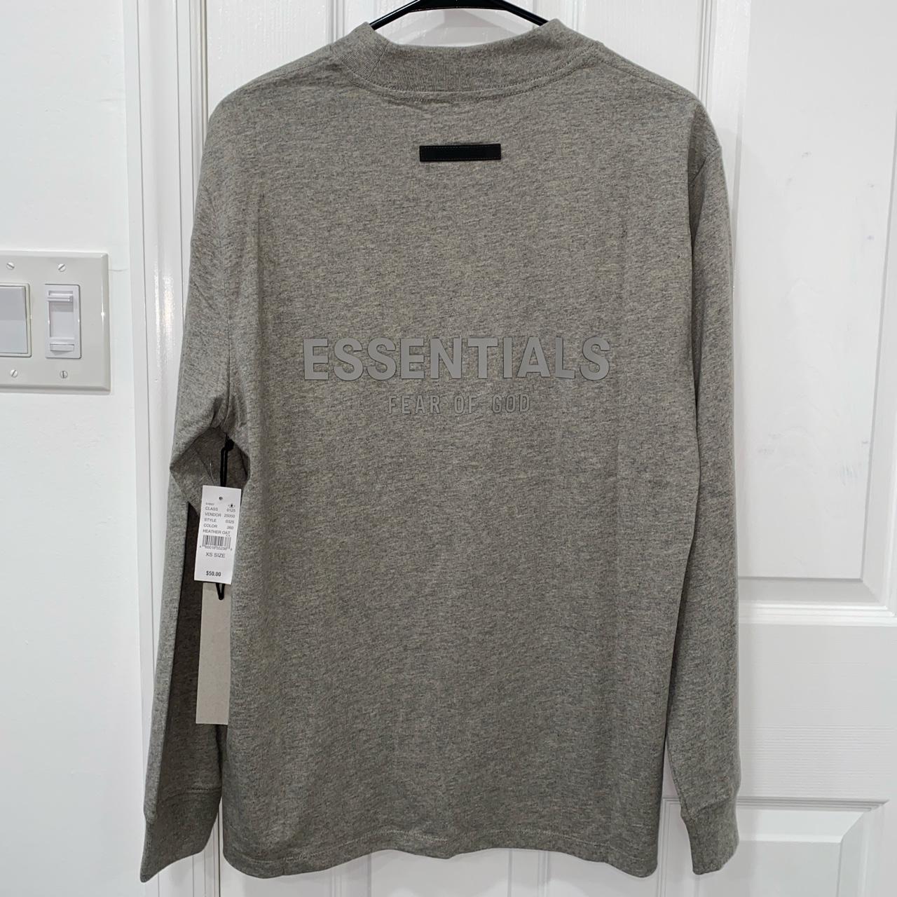 FEAR OF GOD - Essentials Heather Oatmeal Long Sleeve... - Depop