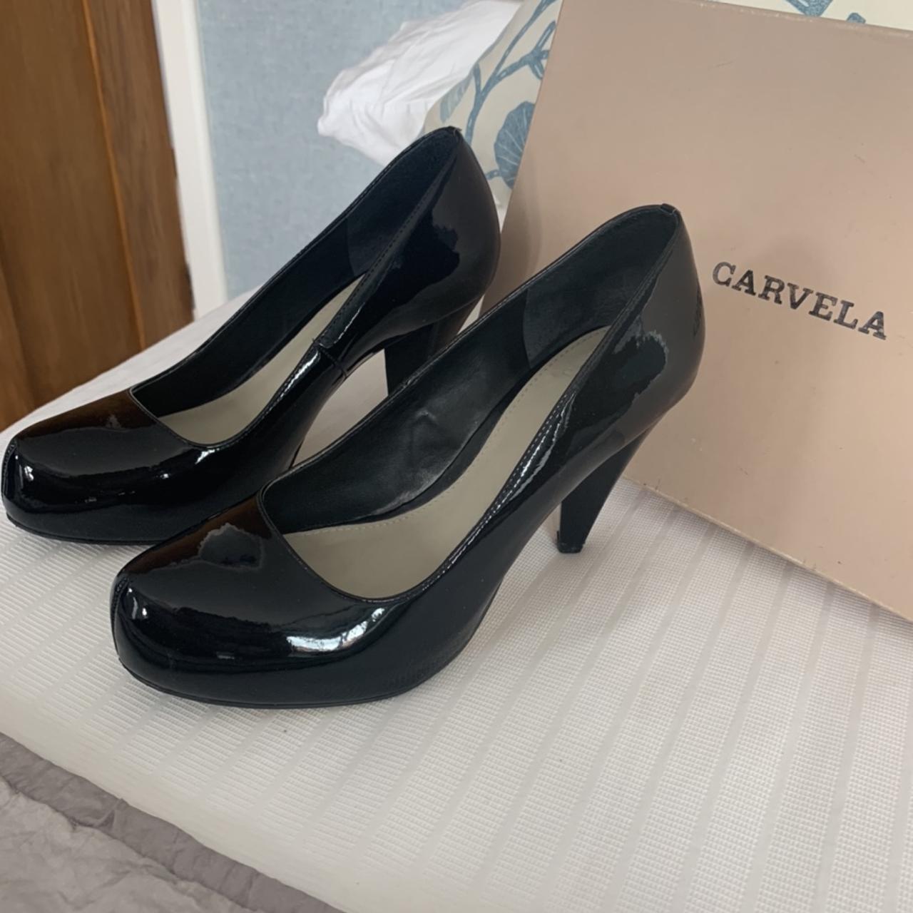 Carvela black patent high heels. Womens size... - Depop