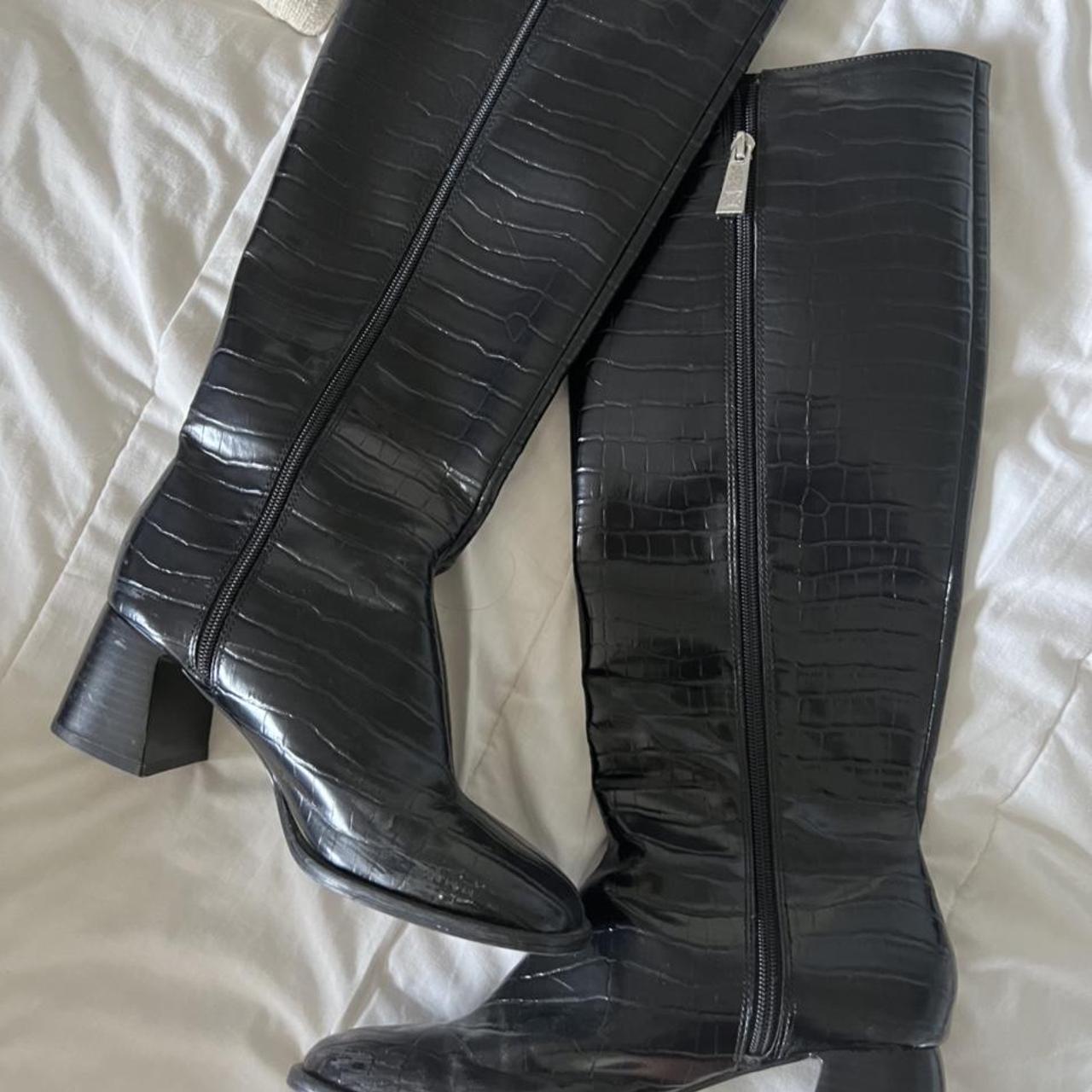 Zara croc hot sale boots