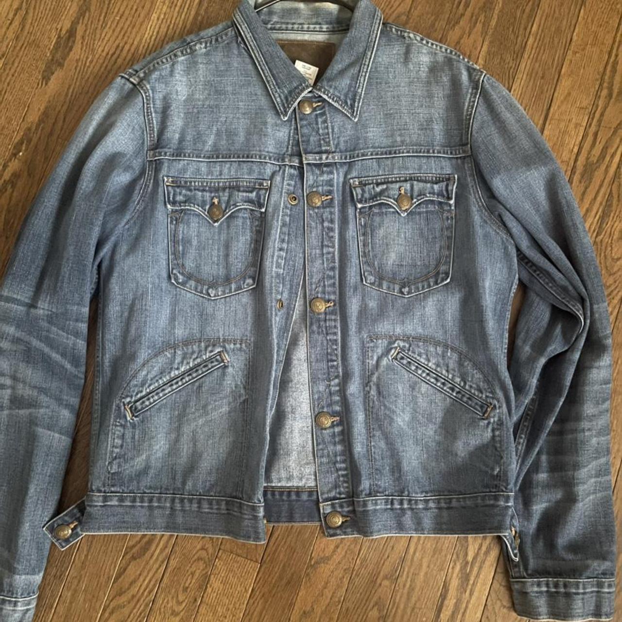 True Religion Contrast-stitching Denim Jacket in Blue for Men | Lyst
