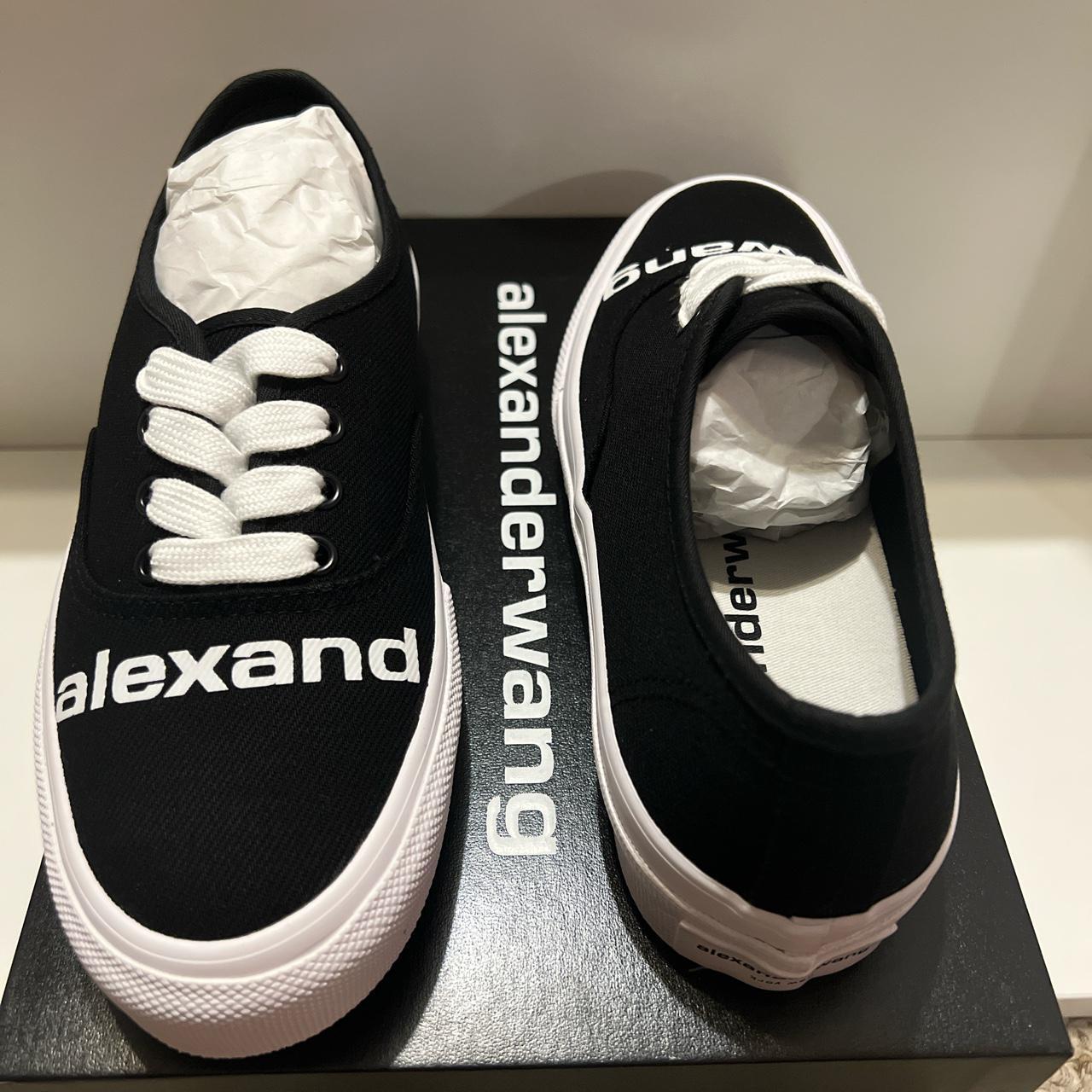 Alexander Wang Dropout Canvas Logo Sneaker New with - Depop