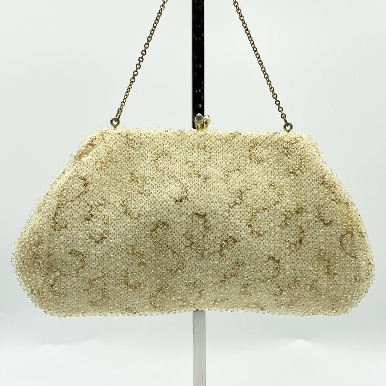Women's Cream and Gold Bag