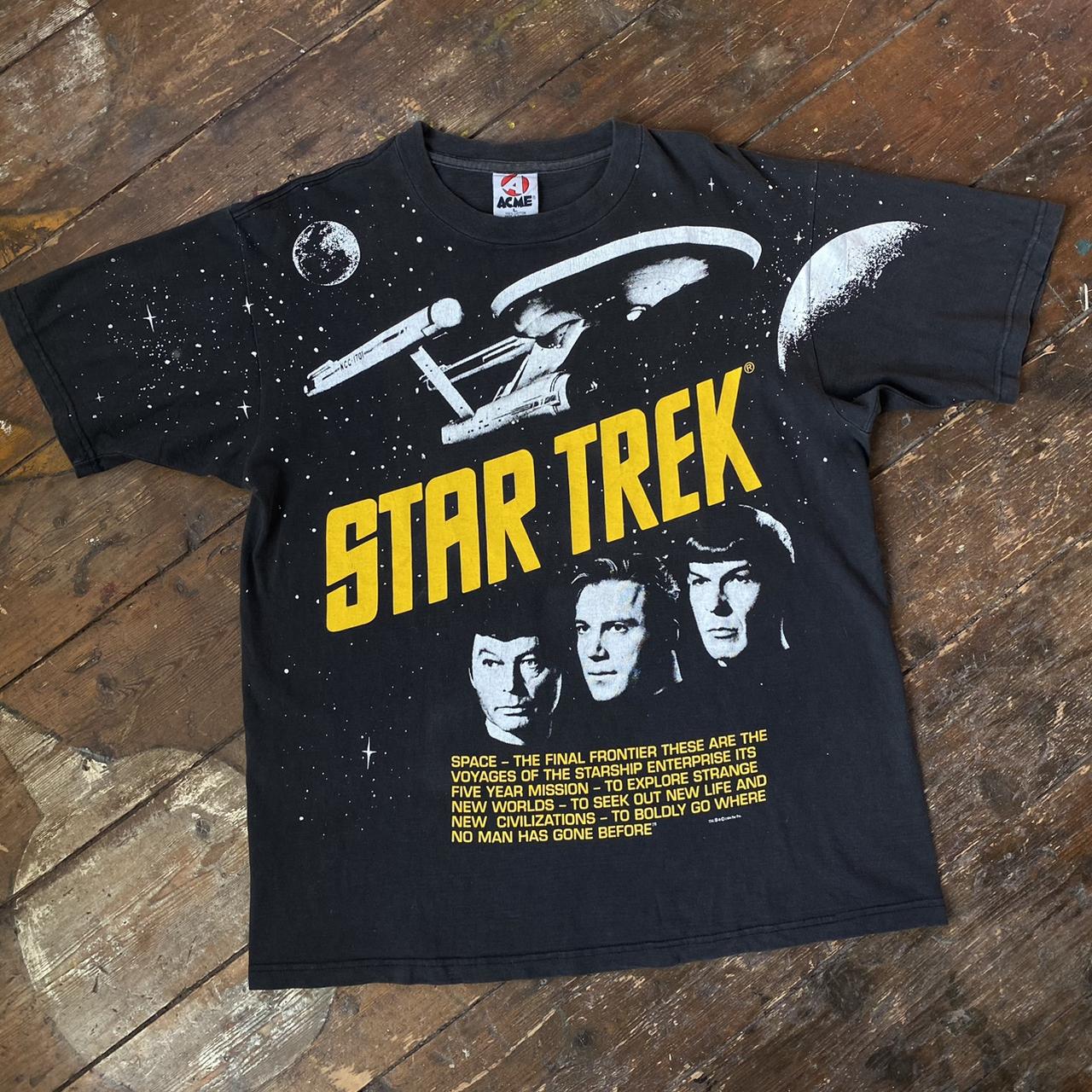 💫🌒STAR TREK 1994 TEE  🖖 All over galaxy print front... - Depop