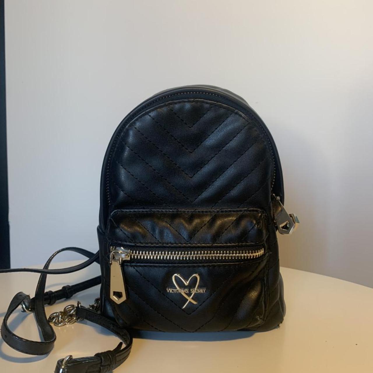 Victoria s Secret mini backpack black with gold Depop