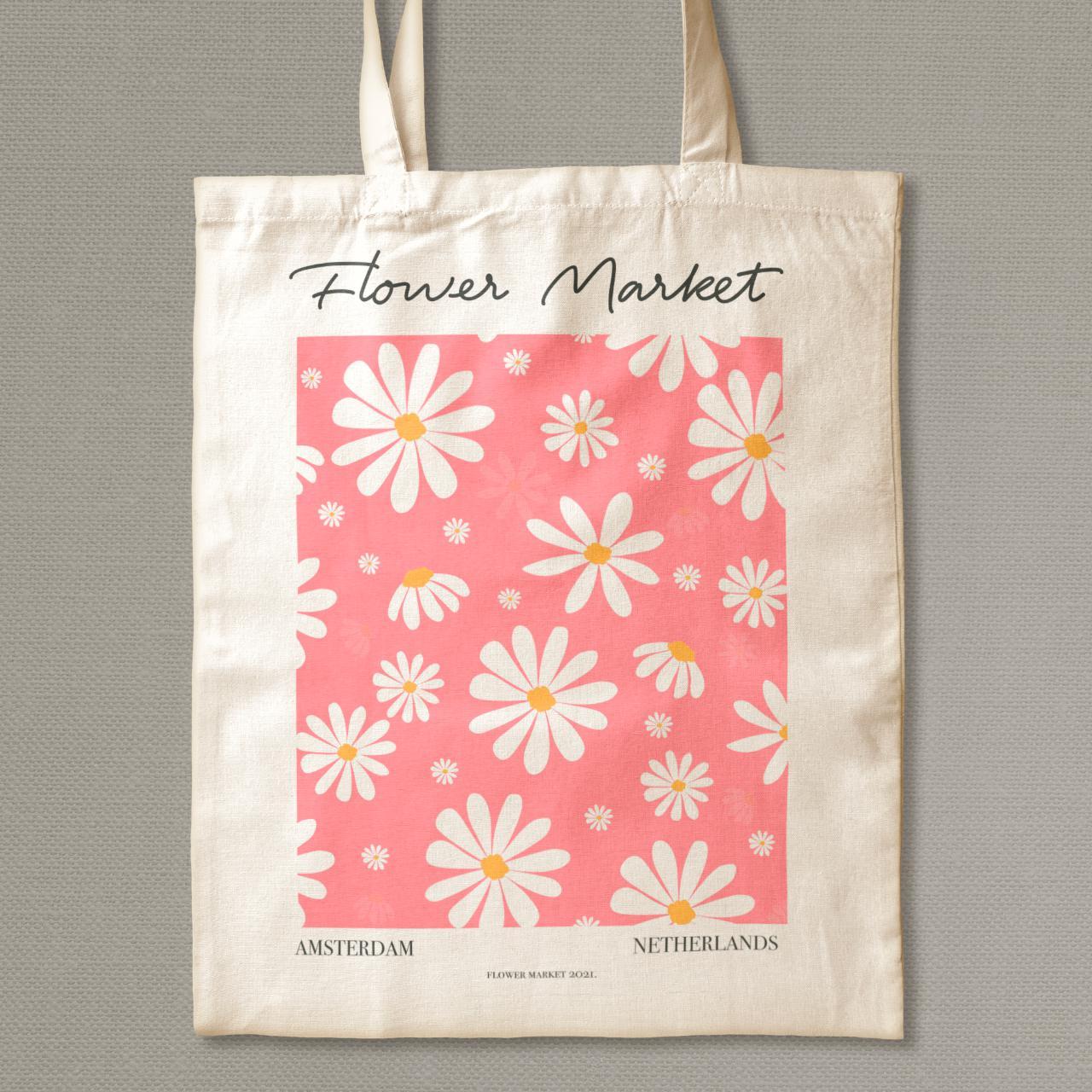 flower market tote bag