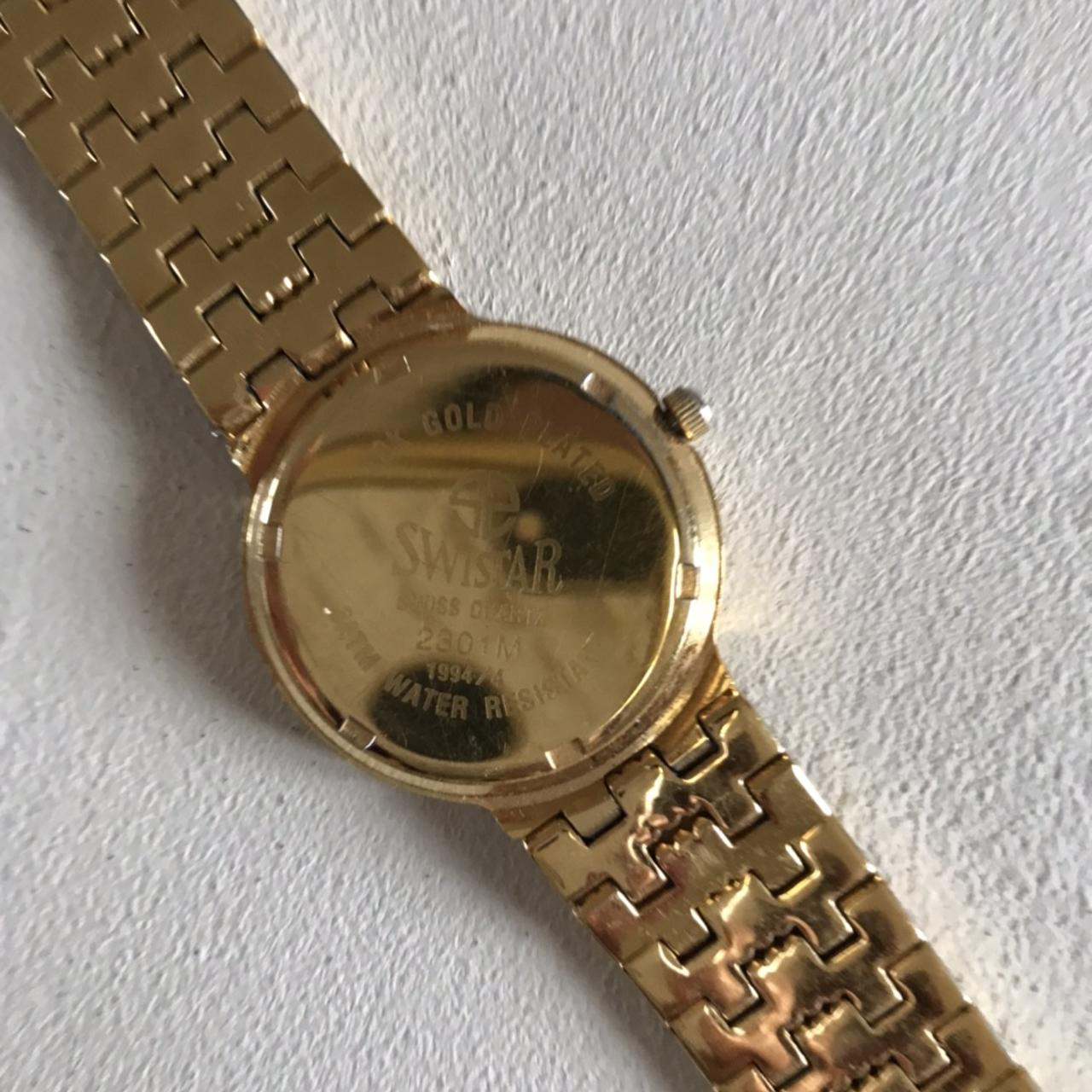 Swistar watch 18k gold electroplated online price