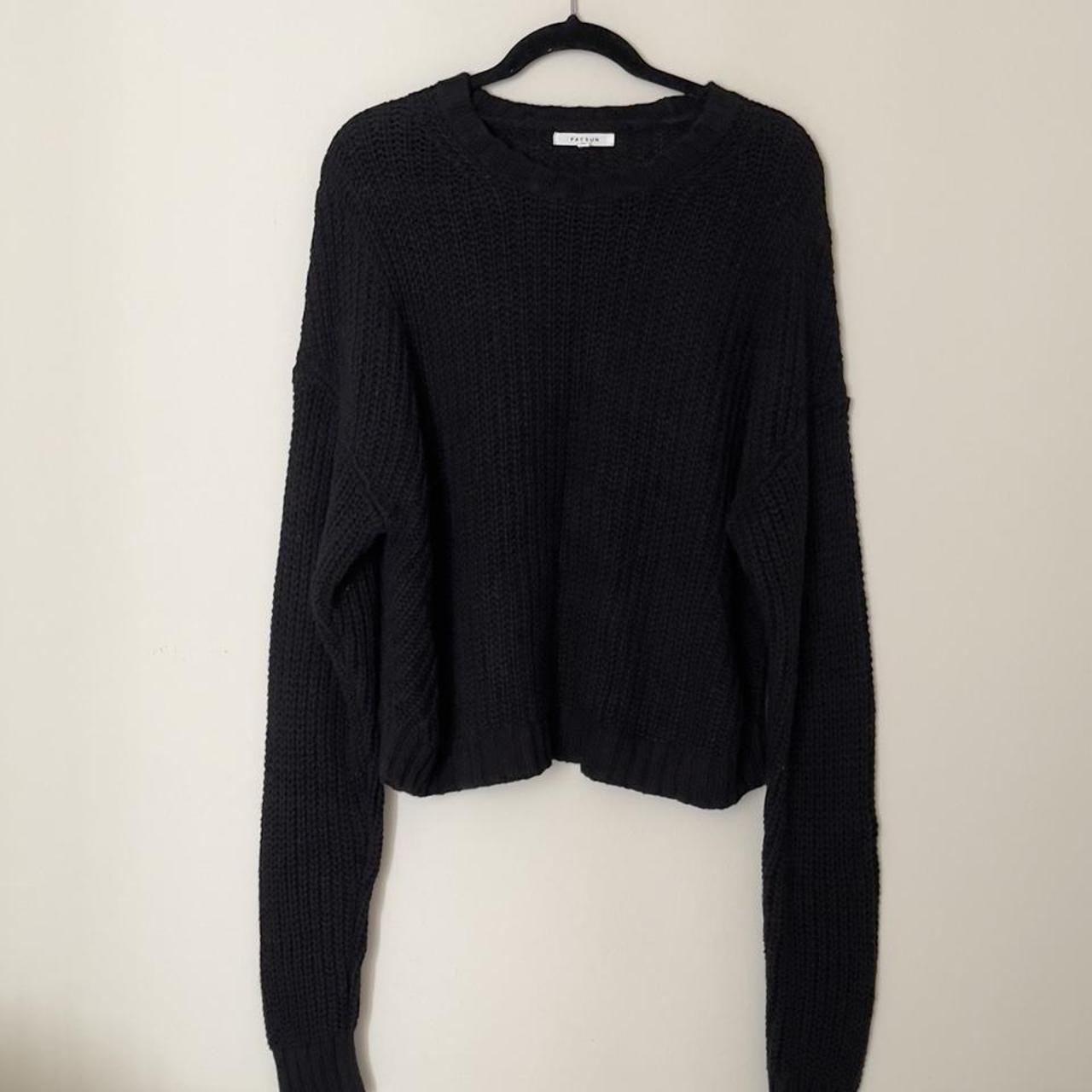 Black Knit Sweater From Pacsun Cute Black Sweater - Depop