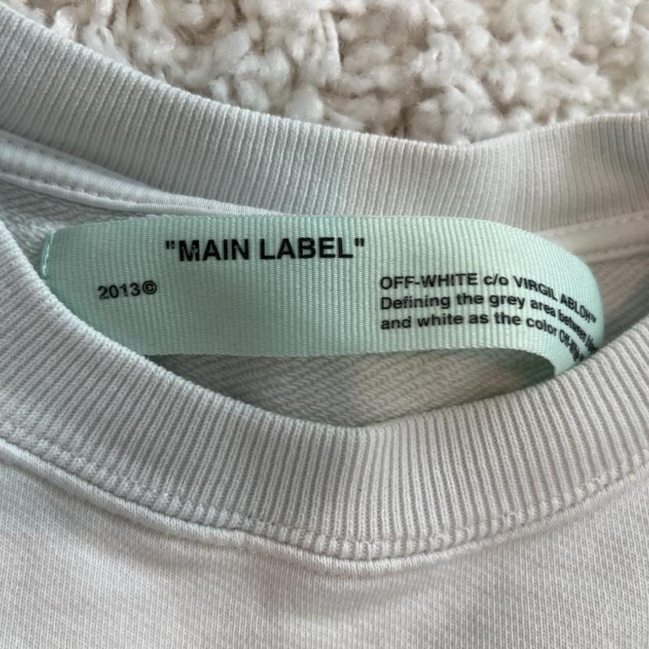 OFF WHITE MAIN LABEL 2013 CREWNECK Fits XS and Depop