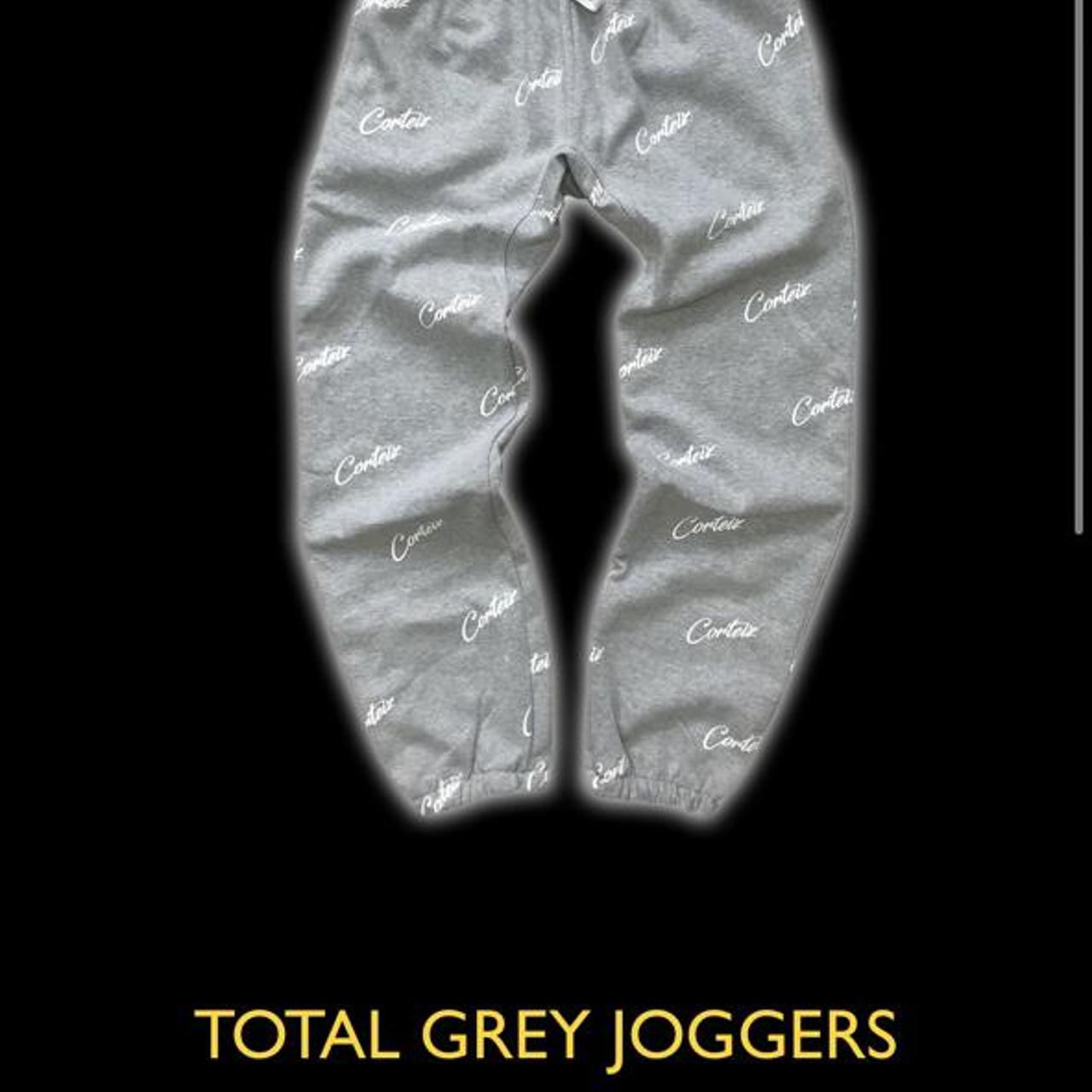 CORTIEZ GRAY JOGGERS logo joggers DEADSTOCK not... - Depop