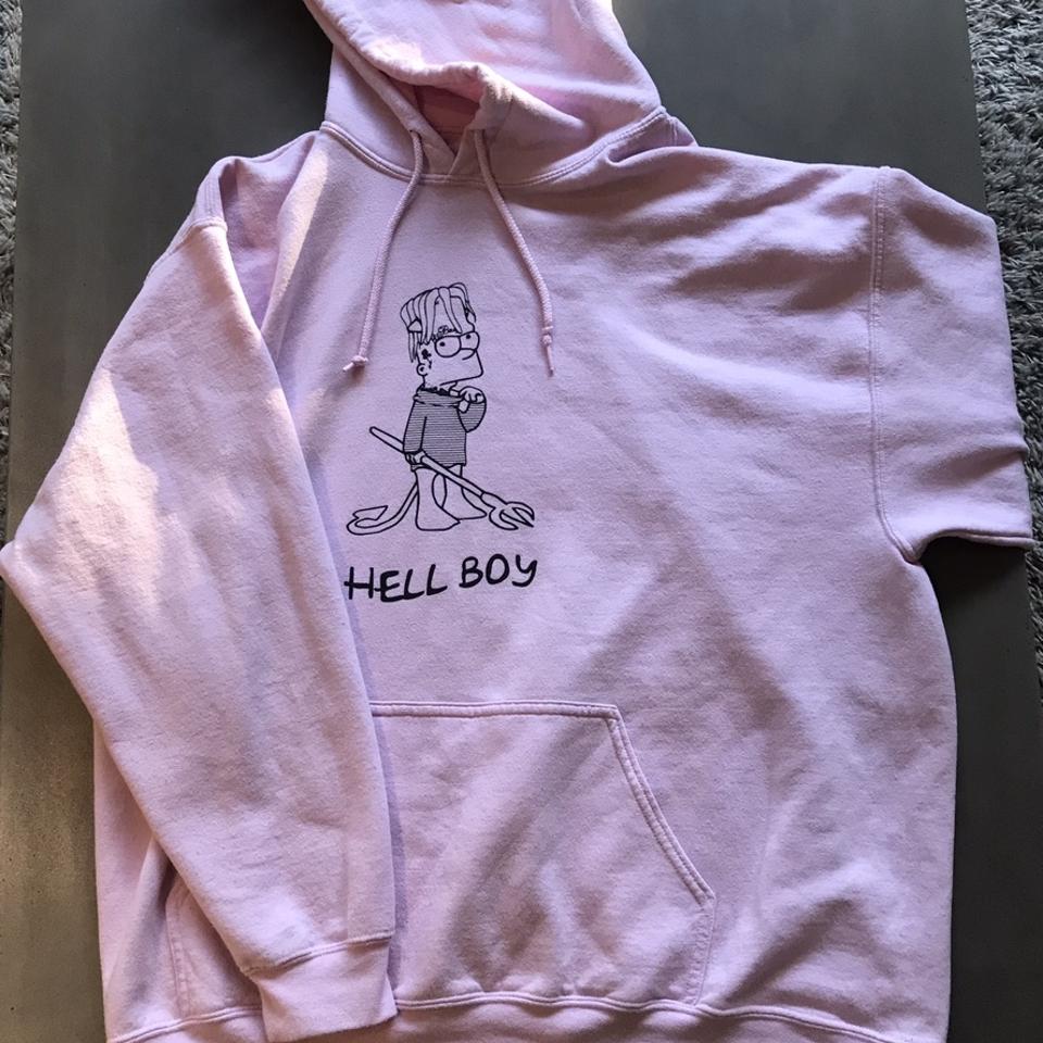 Pink HELLBOY hoodie rare as fuck literally worn Depop