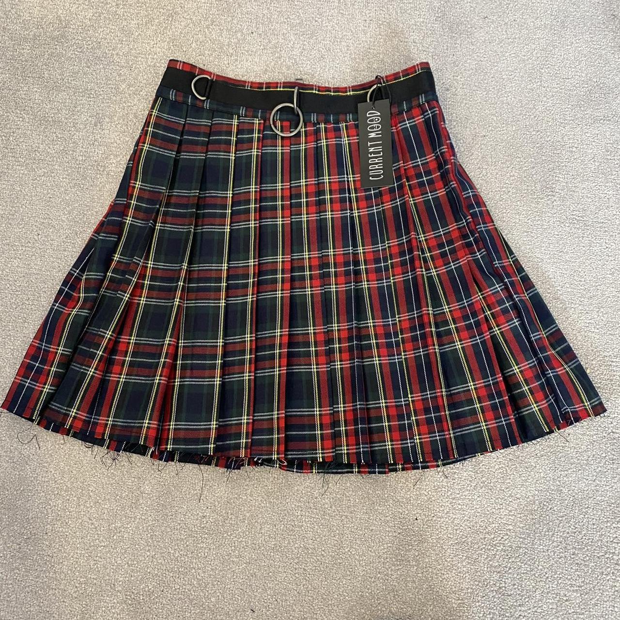 Current Mood Crimson Dress Code Plaid Skirt Size Depop