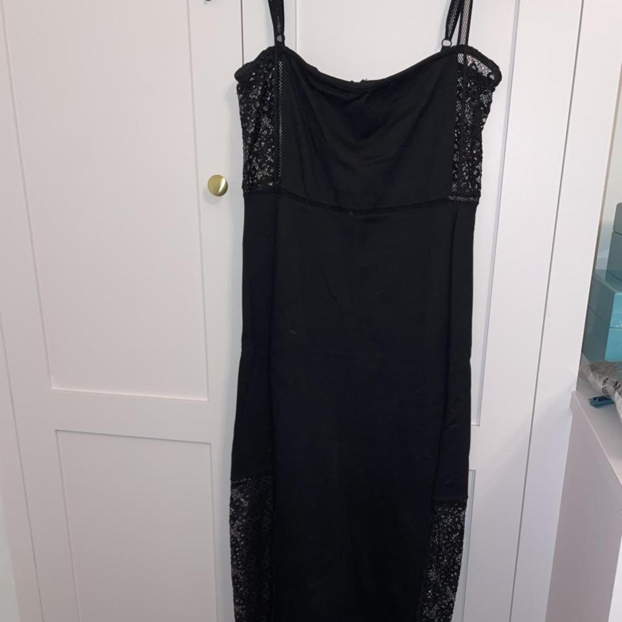 MIDI black french connection dress - Depop