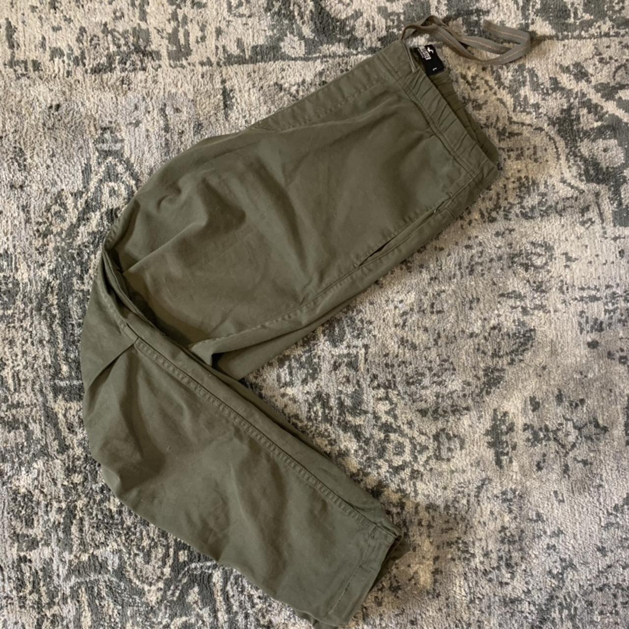 Hollister skinny fit cargo joggers in olive green