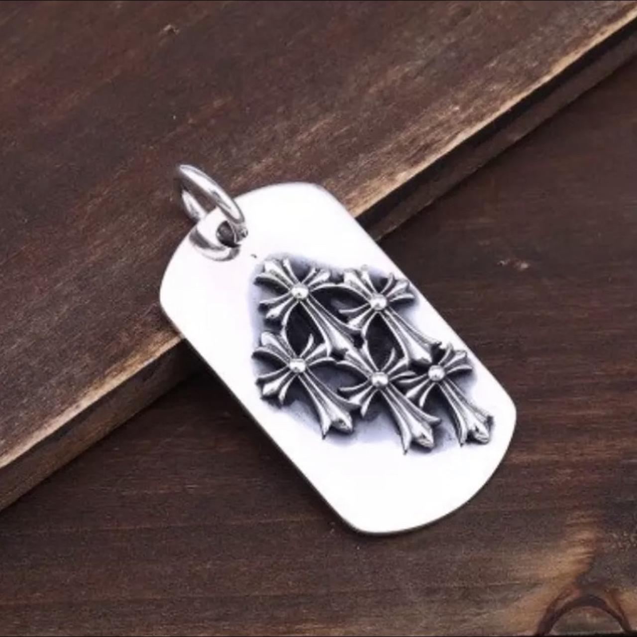 Chrome hearts multi cross dog tag pendant, #chrome...