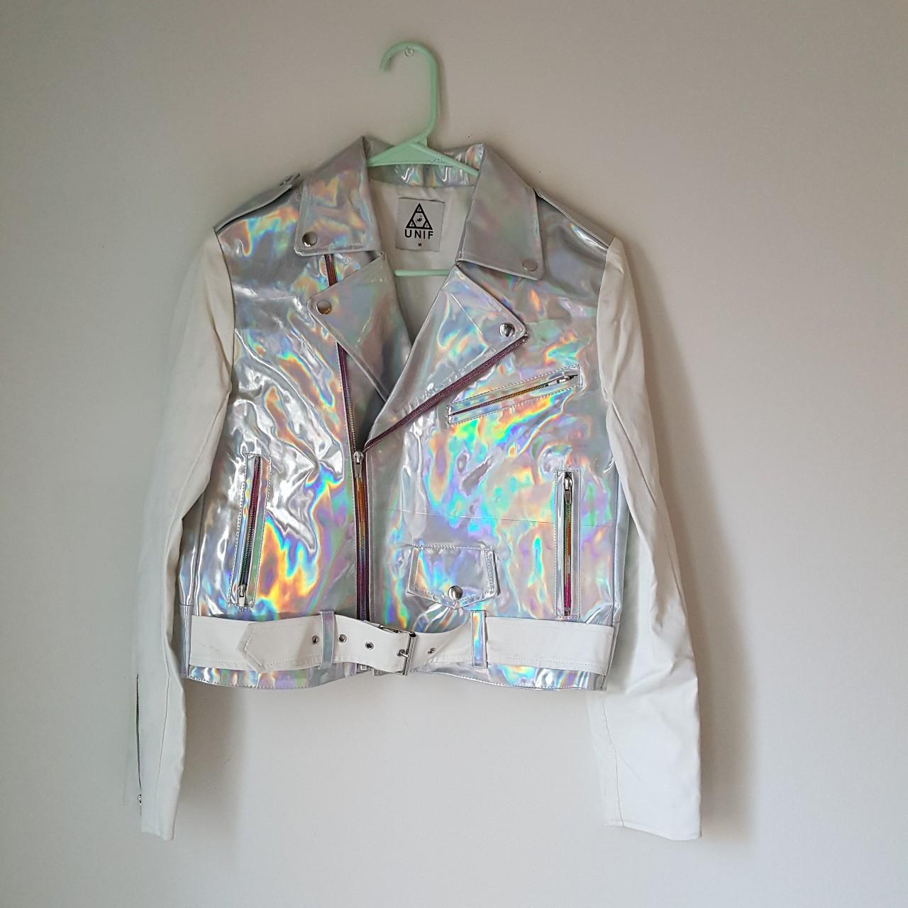 Holographic on sale moto jacket