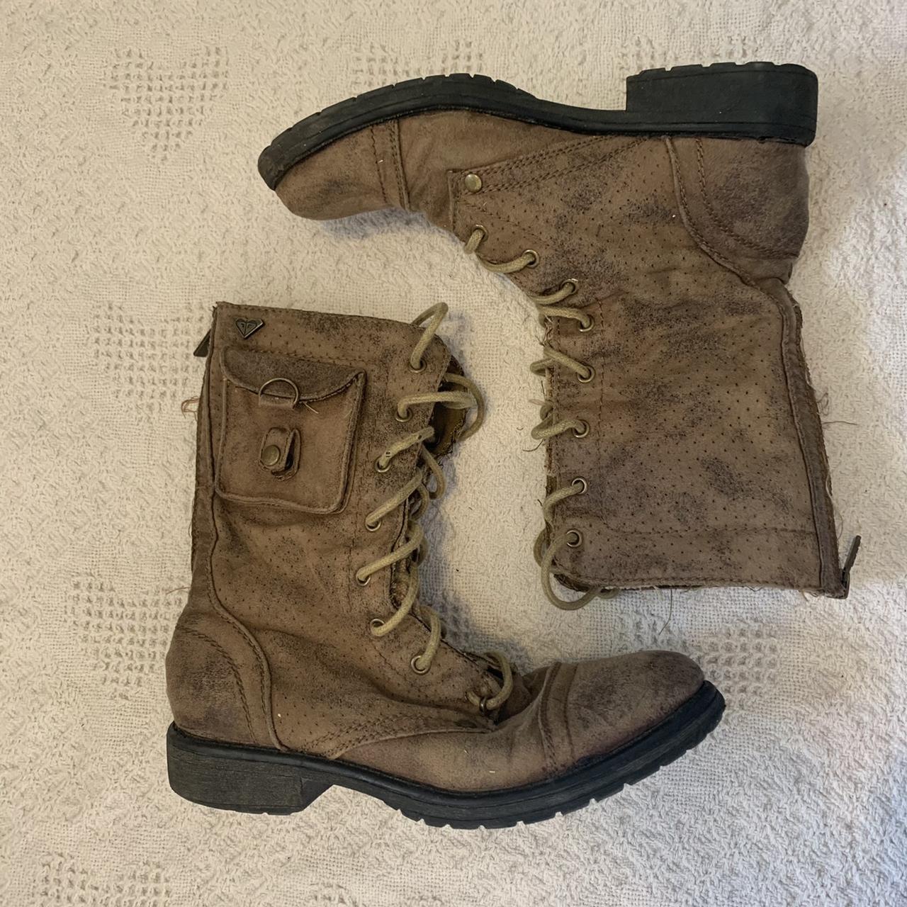 Roxy combat boots 2025 with pocket