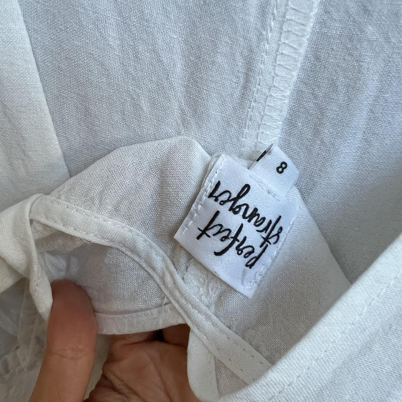 Perfect stranger white linen romper Worn a few... - Depop