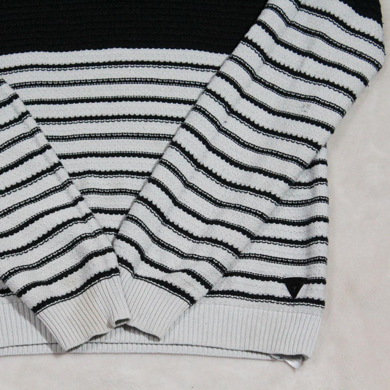 Guess Men's Crew Neck Striped Knit Sweater. It has a... - Depop