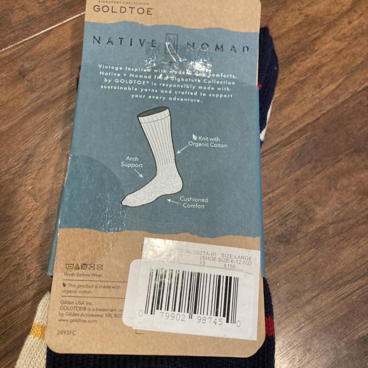 Gold Toe Men's White and Grey Socks (3)