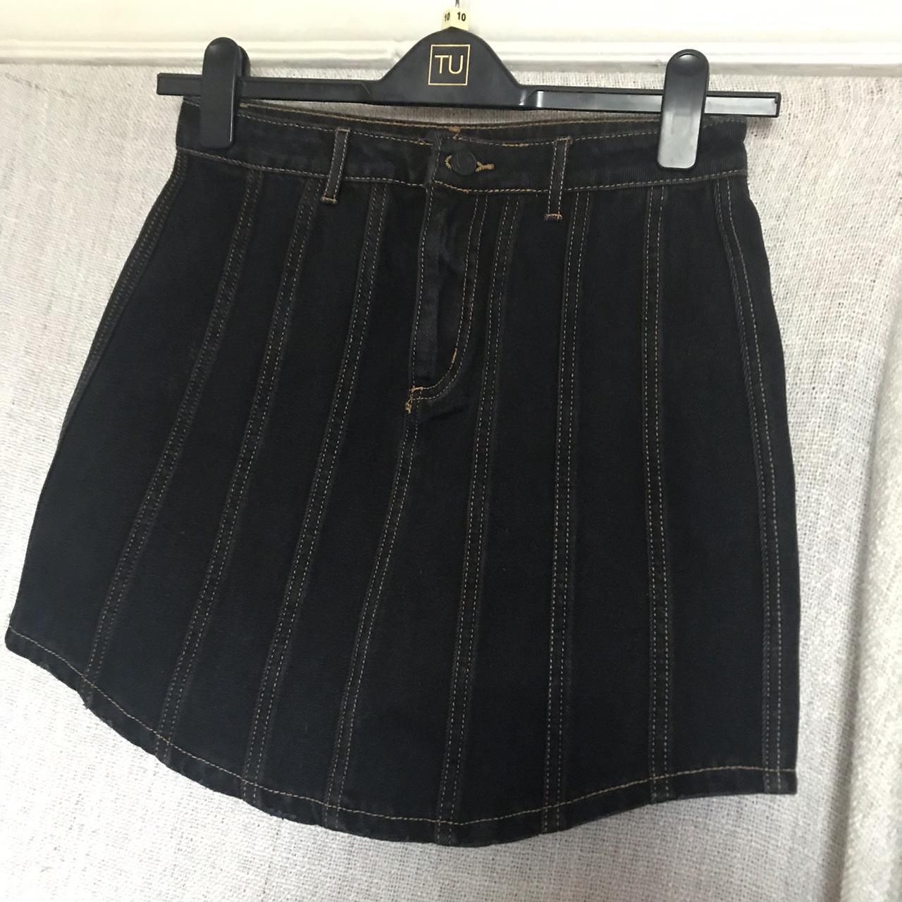 Black denim skirt tu best sale