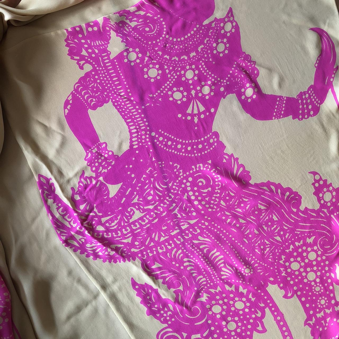 Matthew Williamson Women's Yellow and Pink Dress Depop