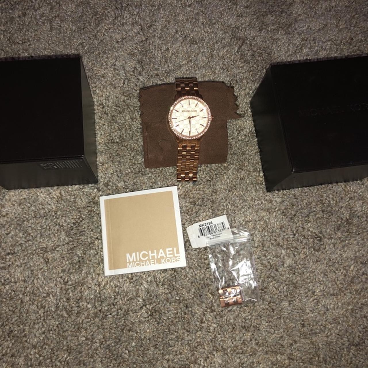 Micheal Kors rose gold MK3156 watch worn a Depop