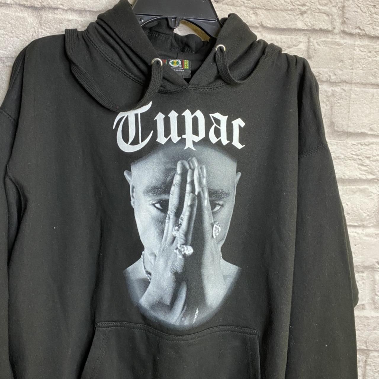 Cross Colours Tupac Shakur Hoodie Pullover Sz L Mens... - Depop