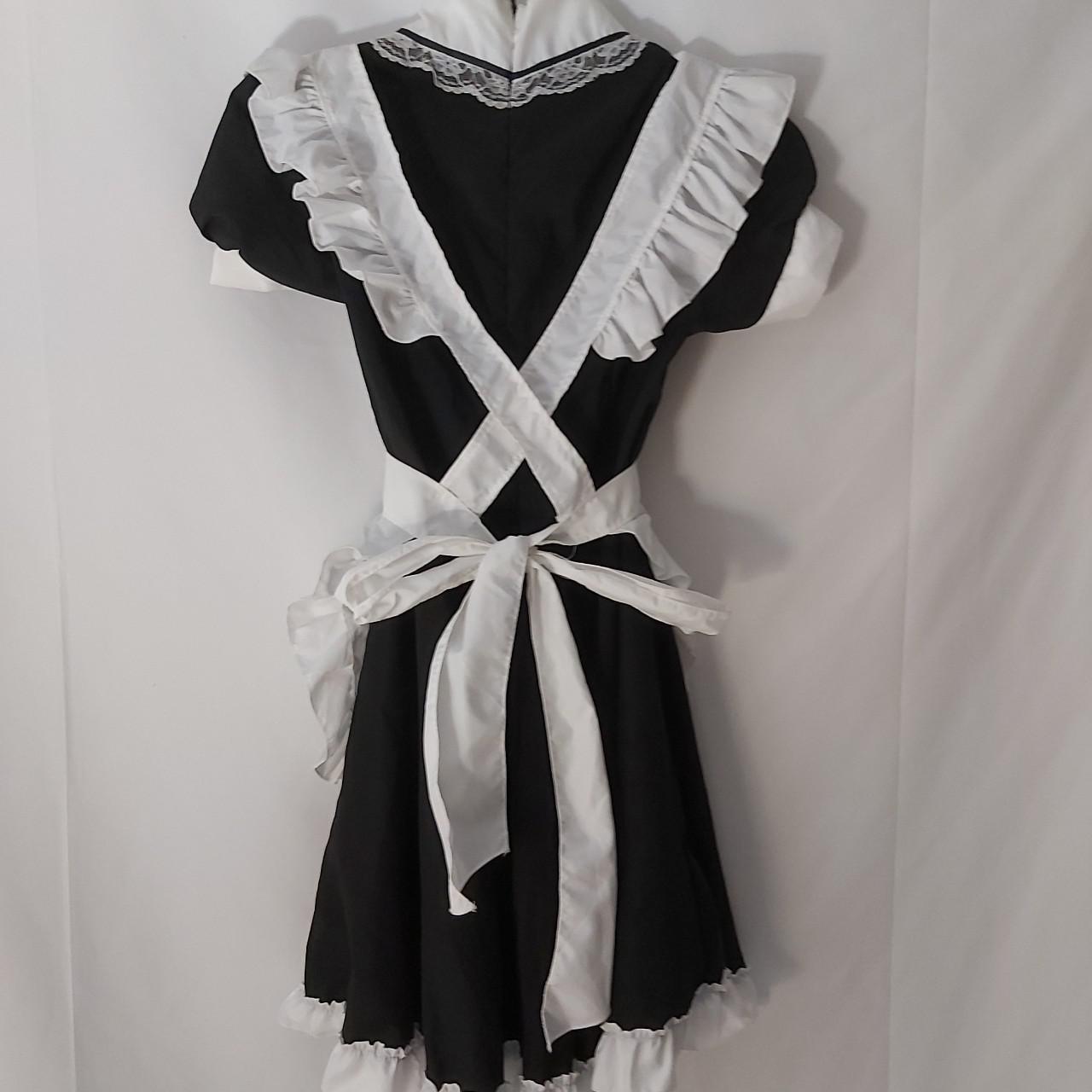 Black & White Maid Outfit Includes Dress, Apron,... - Depop