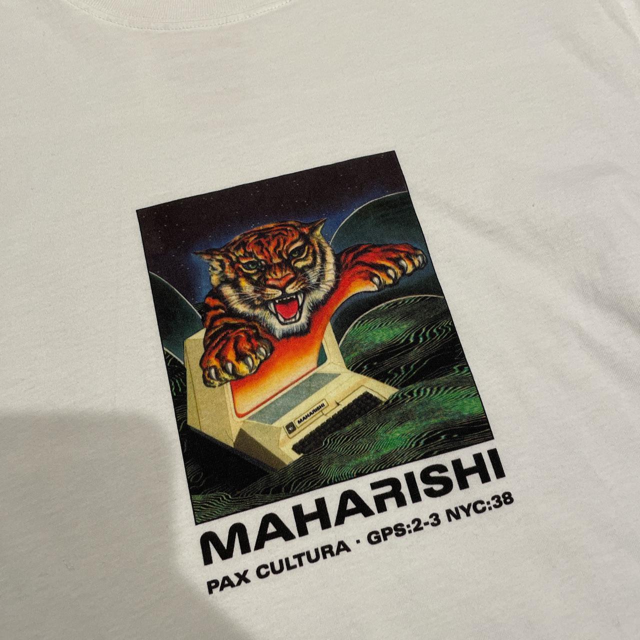 Maharishi Men's White and Orange T-shirt (2)