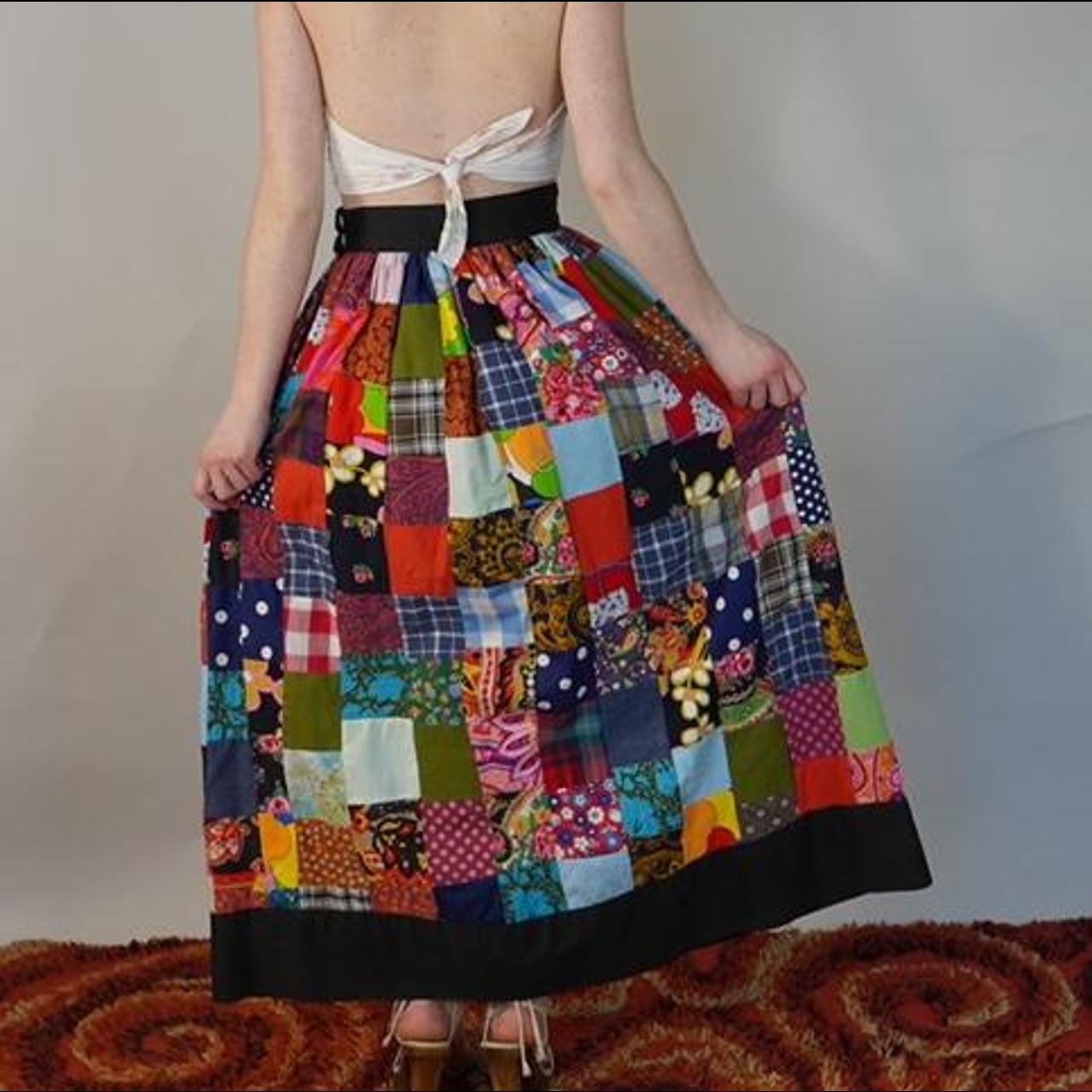 Quilted Maxi Skirt | Size M | Waist 27” | Vintage... - Depop