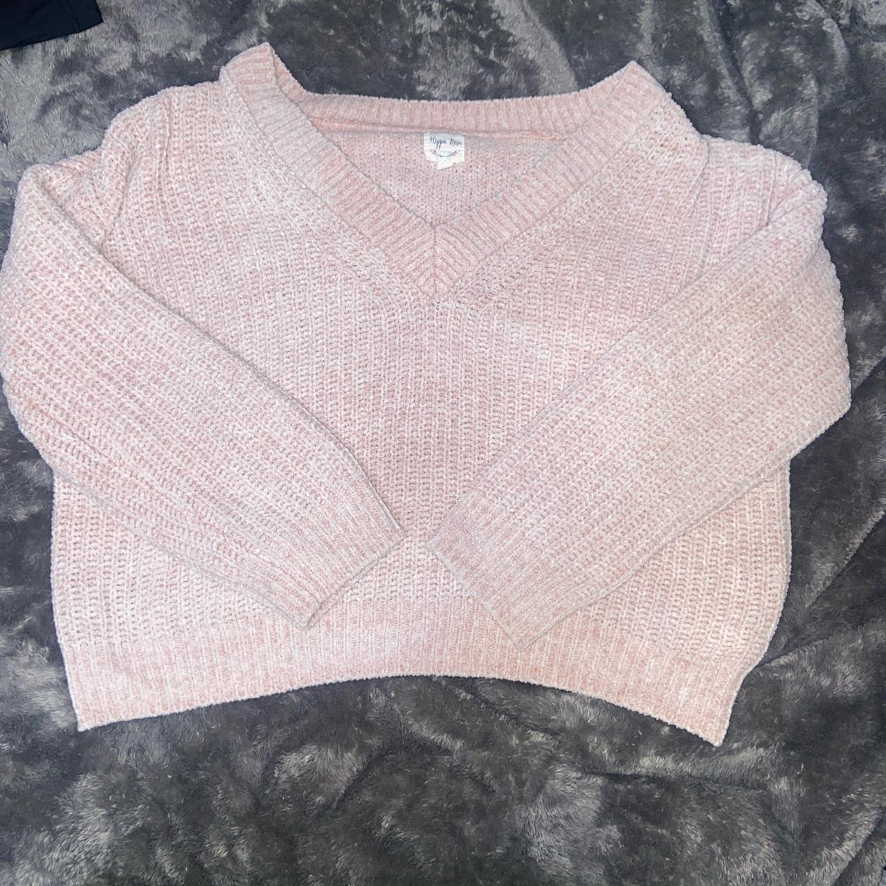 Blush pink cropped sweater. So comfy and very cute... - Depop