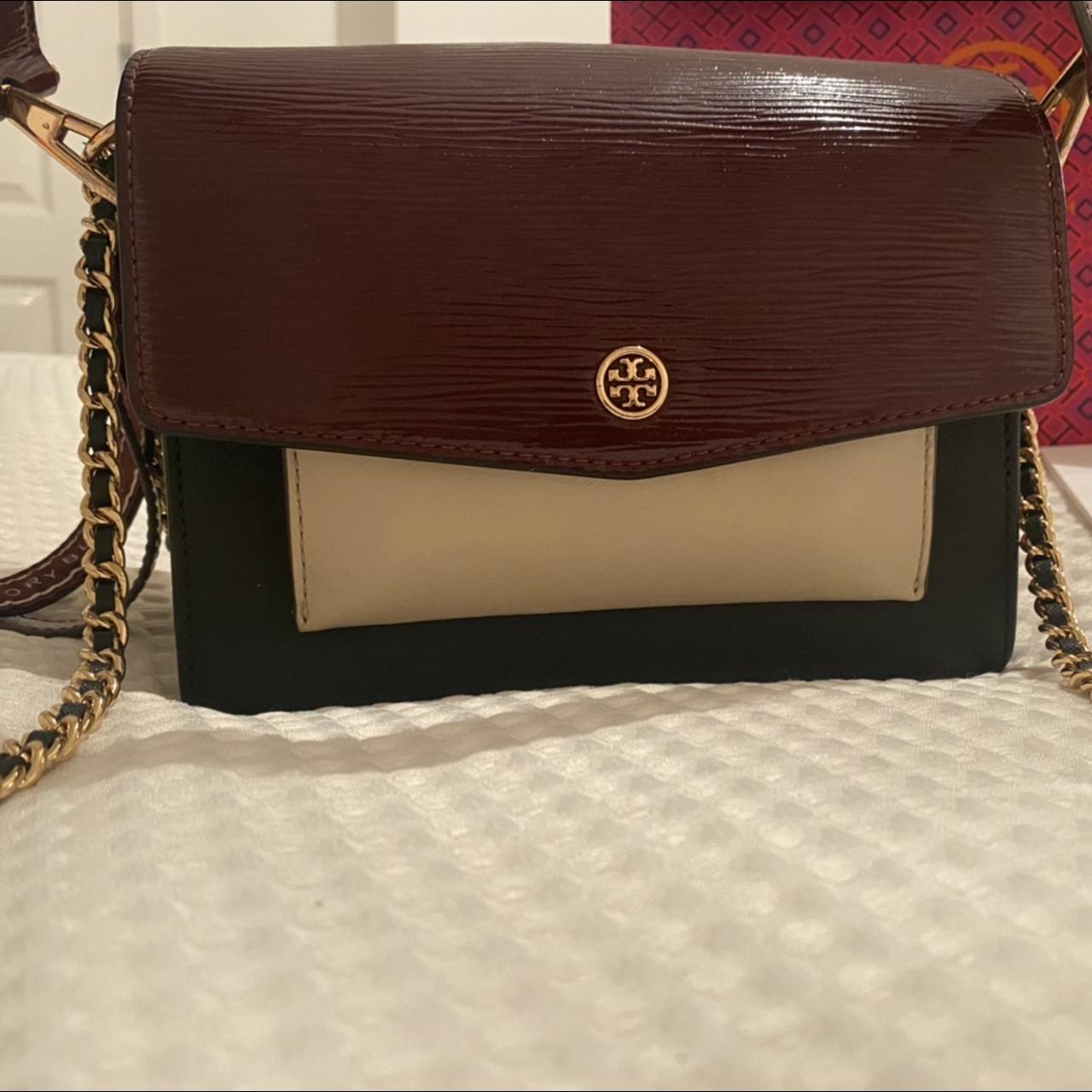 LOOKS EXPENSIVE BUT AFFORDABLE LUXURY BAG\TORY BURCH \ROBINSON COLOR-BLOCK  CONVERTIBLE SHOULDER BAG 