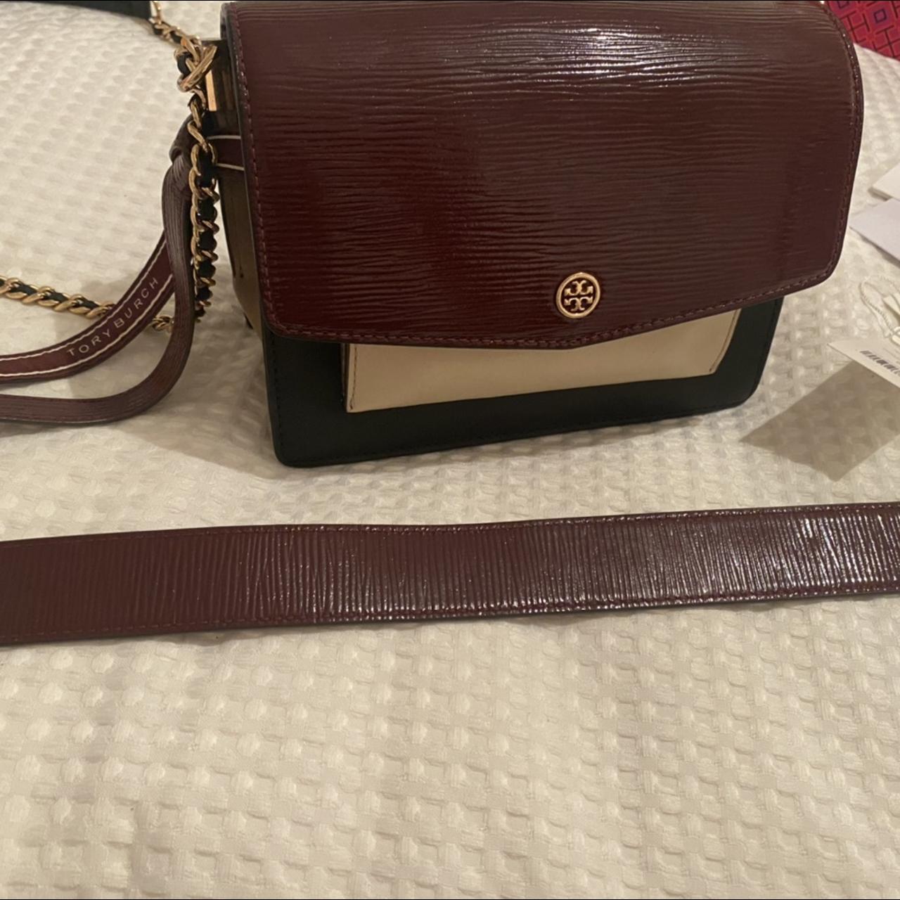 🇺🇸Tory Burch Robinson Color Block Mini Convertible Shoulder Bag 💗💙, 女裝,  手袋及銀包, 多用途袋- Carousell